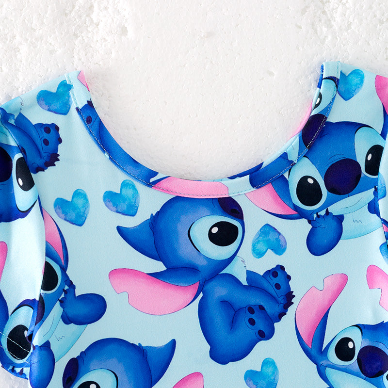 （Pre Order）Girls Spring and Summer Cartoon Print Dress