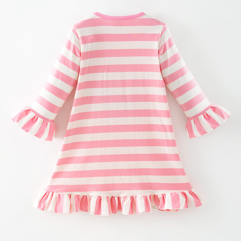 （In Stock）Girls Halloween Spider Applique Cotton Ruffle Dress