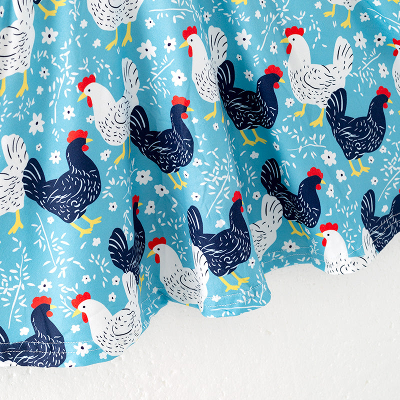 （Pre Order）Girls Spring and Summer Chick Print Dress