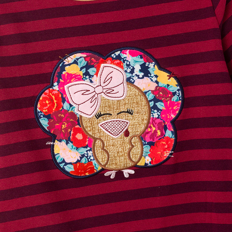 （In Stock）Girls Thanksgiving Turkey Applique Outfit Set