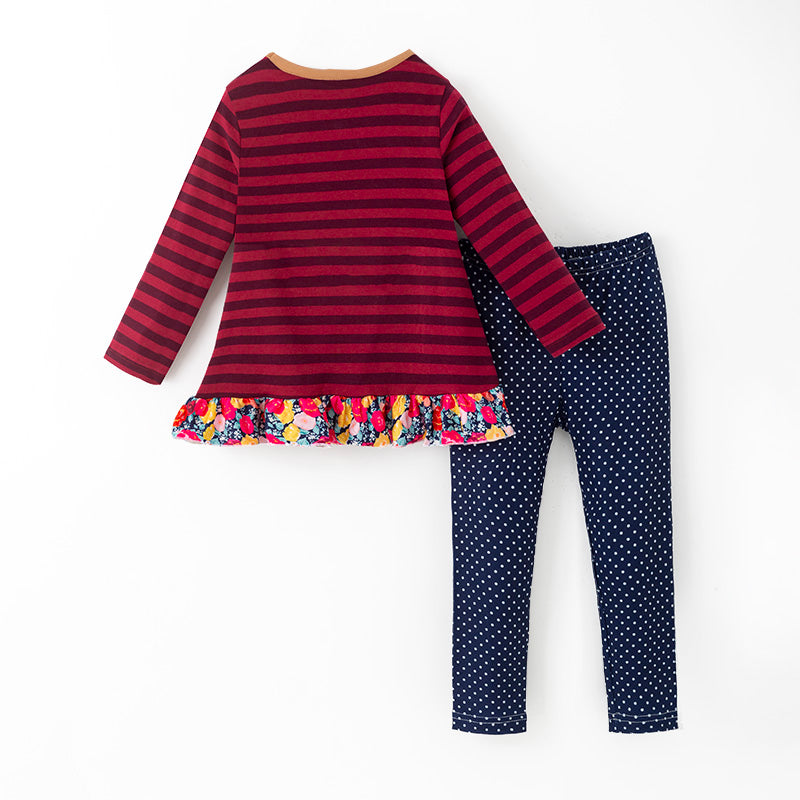 （In Stock）Girls Thanksgiving Turkey Applique Outfit Set