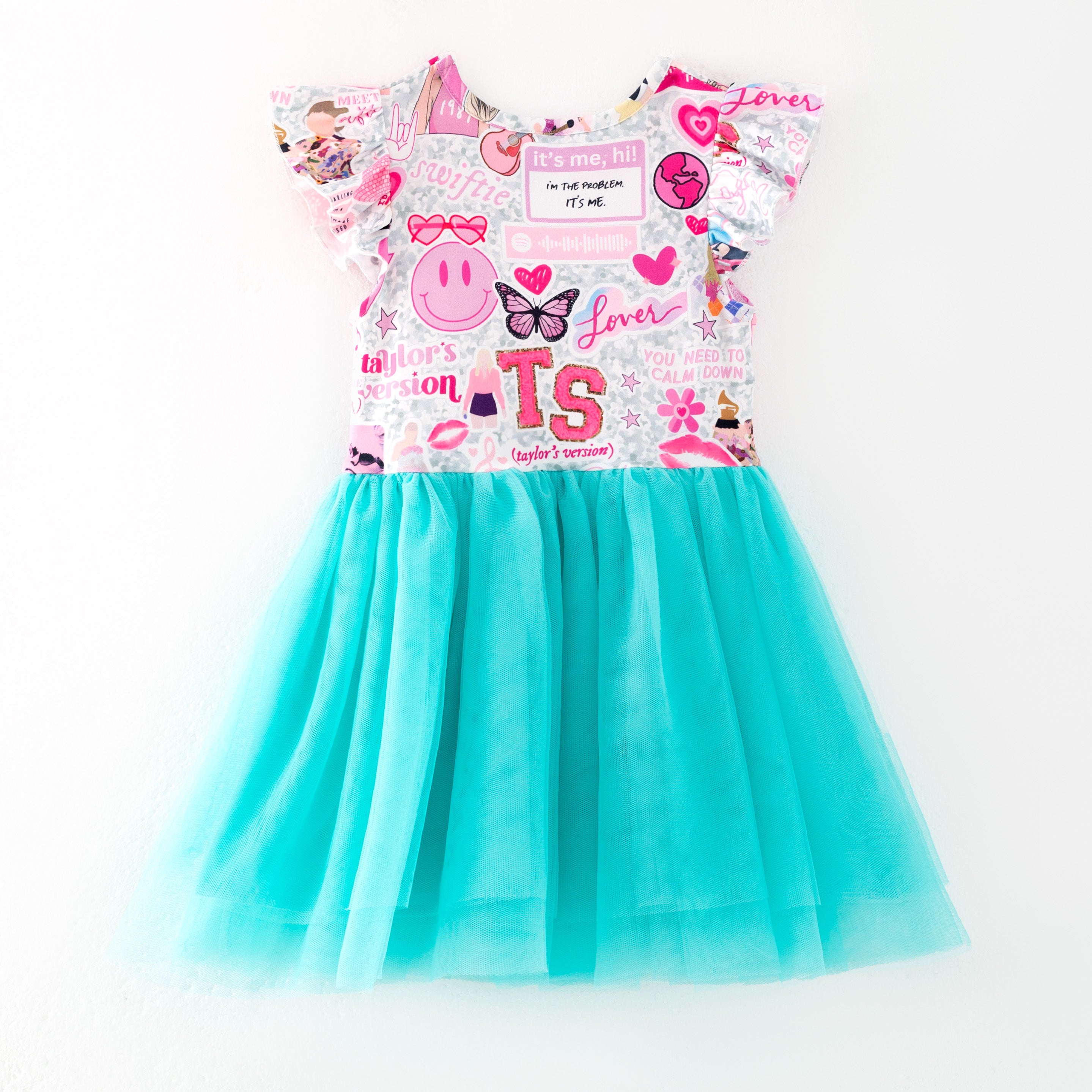 （Pre Order）Girls Summer TS Print Tutu Tulle Dress