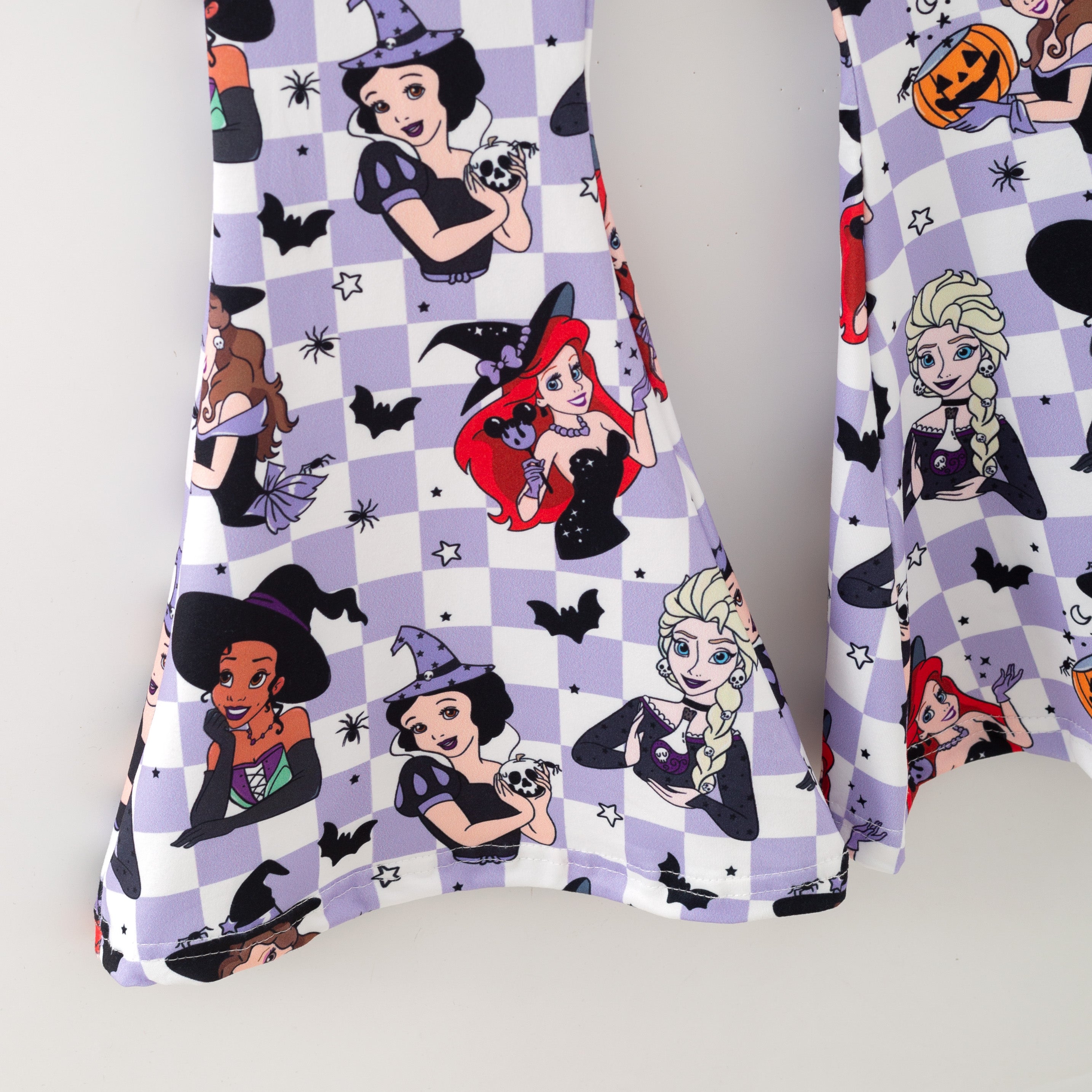 （Pre Order,Prepack Zone）Girls Halloween Princess Print Outfit Set