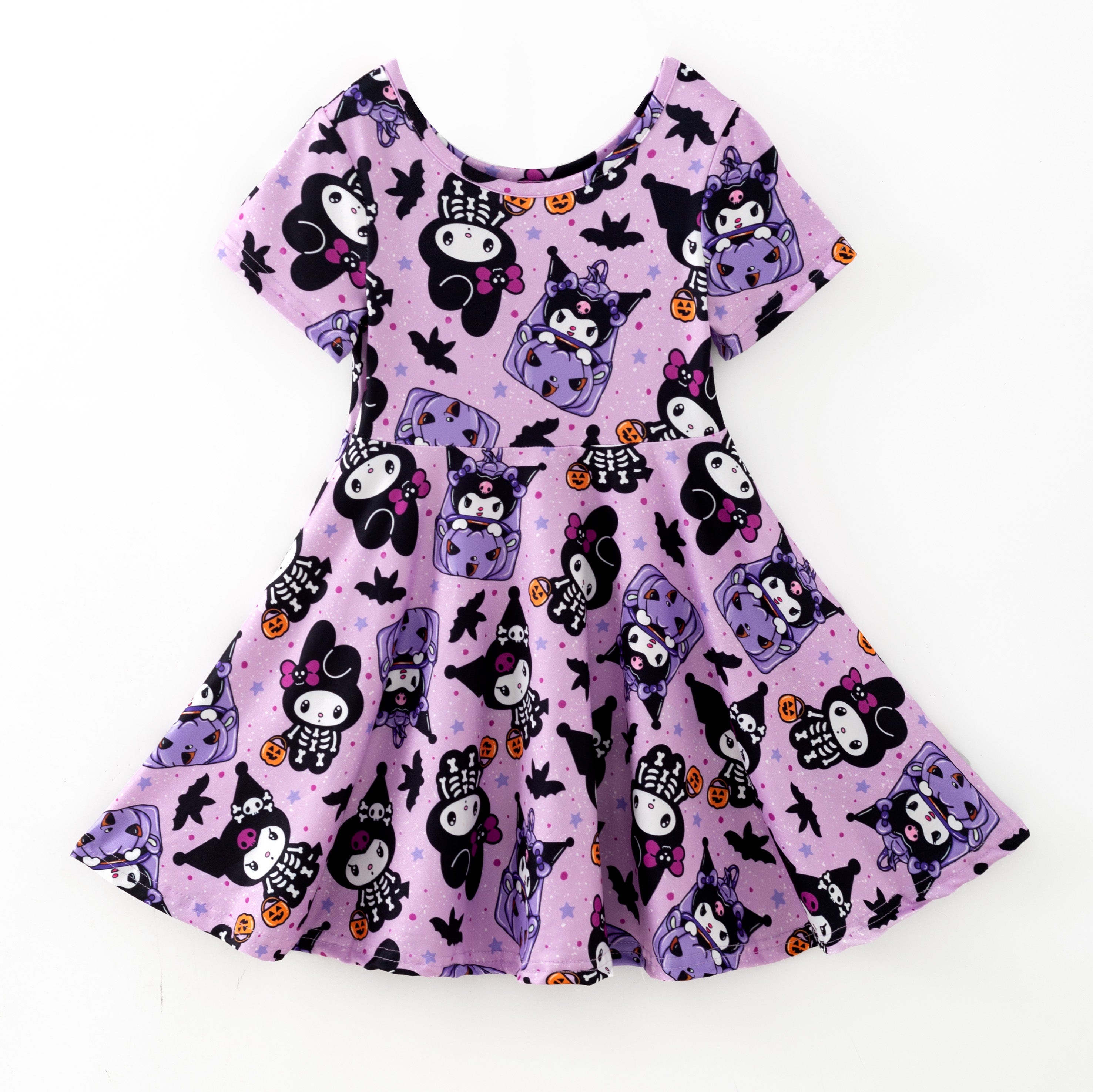 （Pre Order,Prepack Zone）Girls Halloween Cartoon&Princess Print Dress
