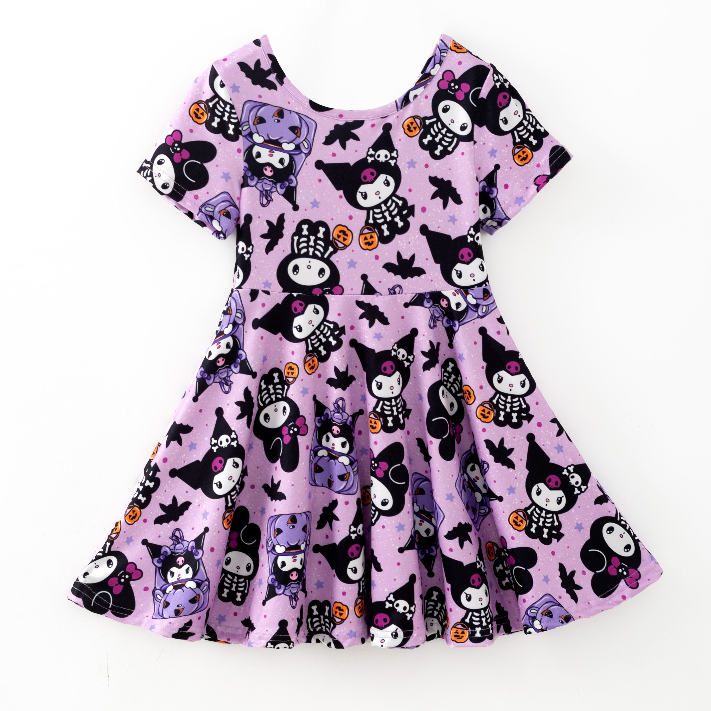 （Pre Order,Prepack Zone）Girls Halloween Cartoon&Princess Print Dress
