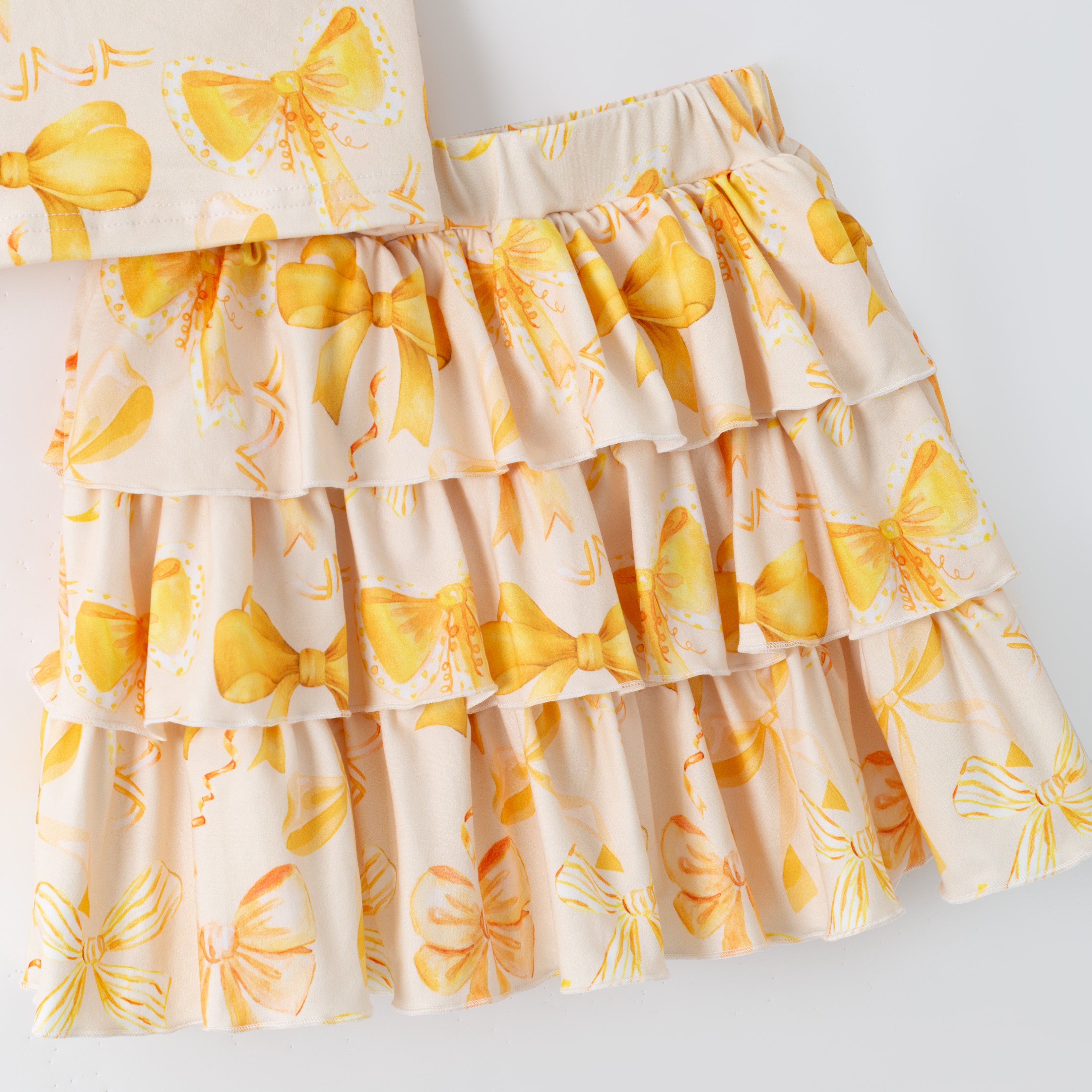 （Pre Order,Prepack Zone）Girls Bow Print Skort Set（Mix Size）