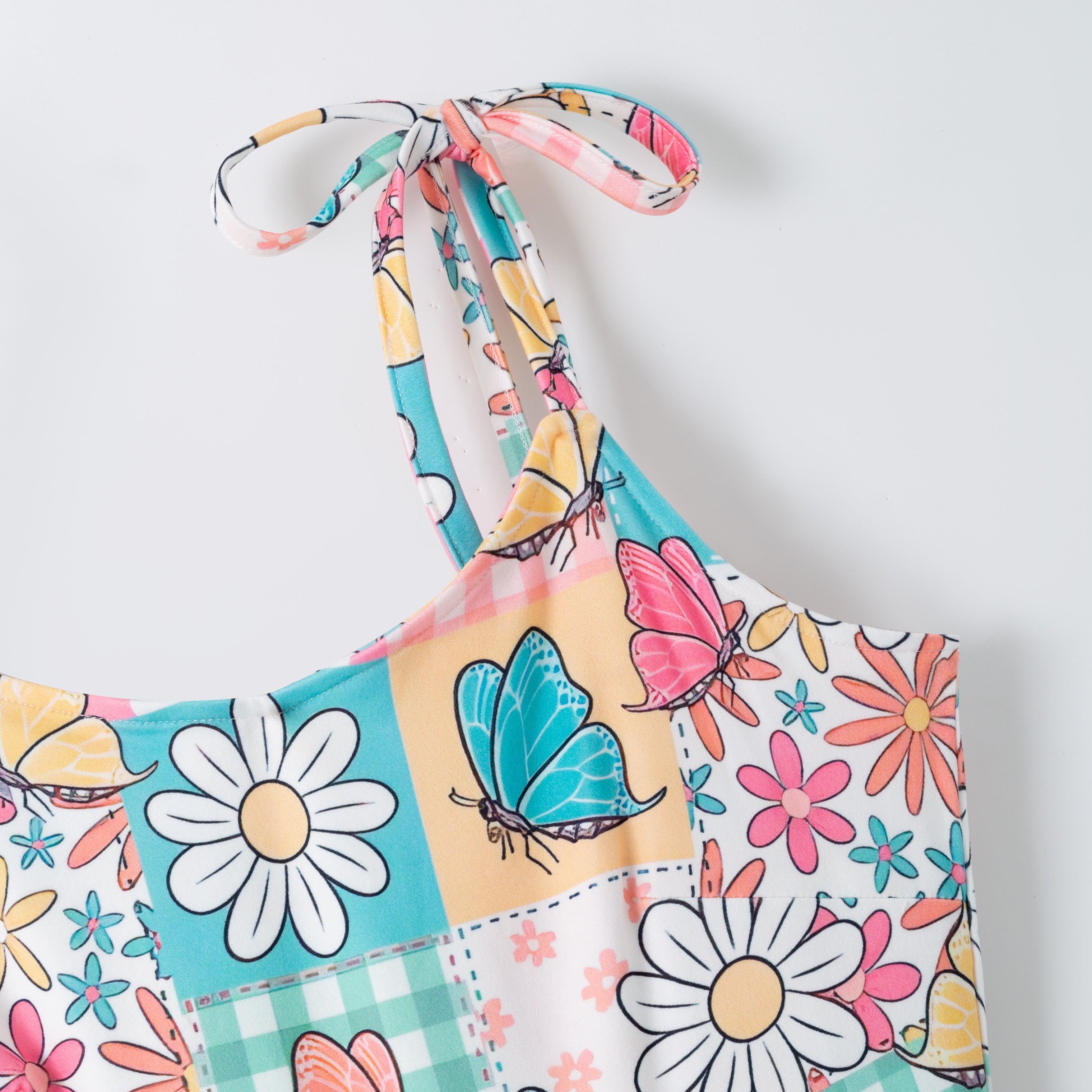 （Pre Order,Prepack Zone）Family Summer Dasiy Print Slip Dress