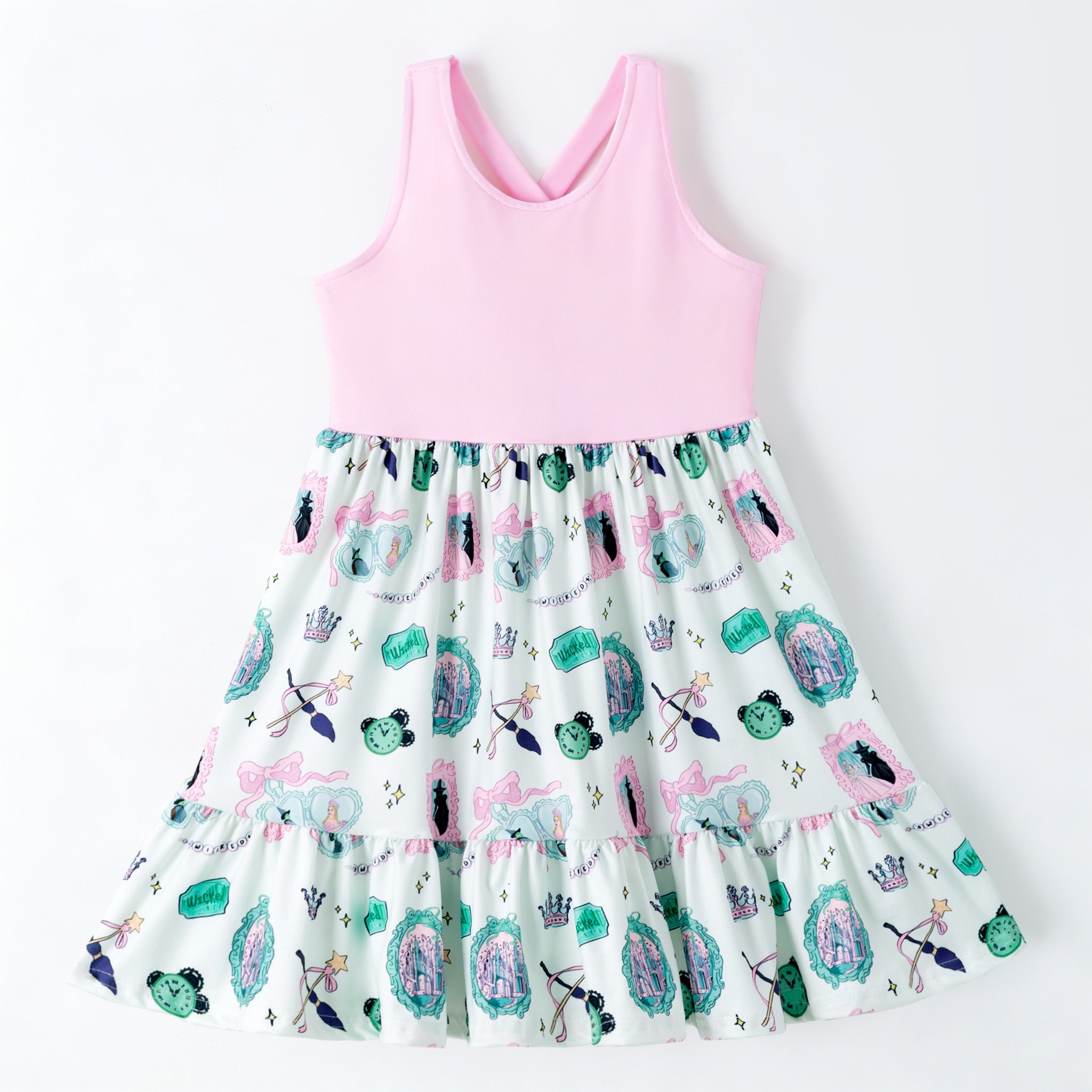 （Pre Order,Prepack Zone）Girls Witch Print Dress（Mix Size）