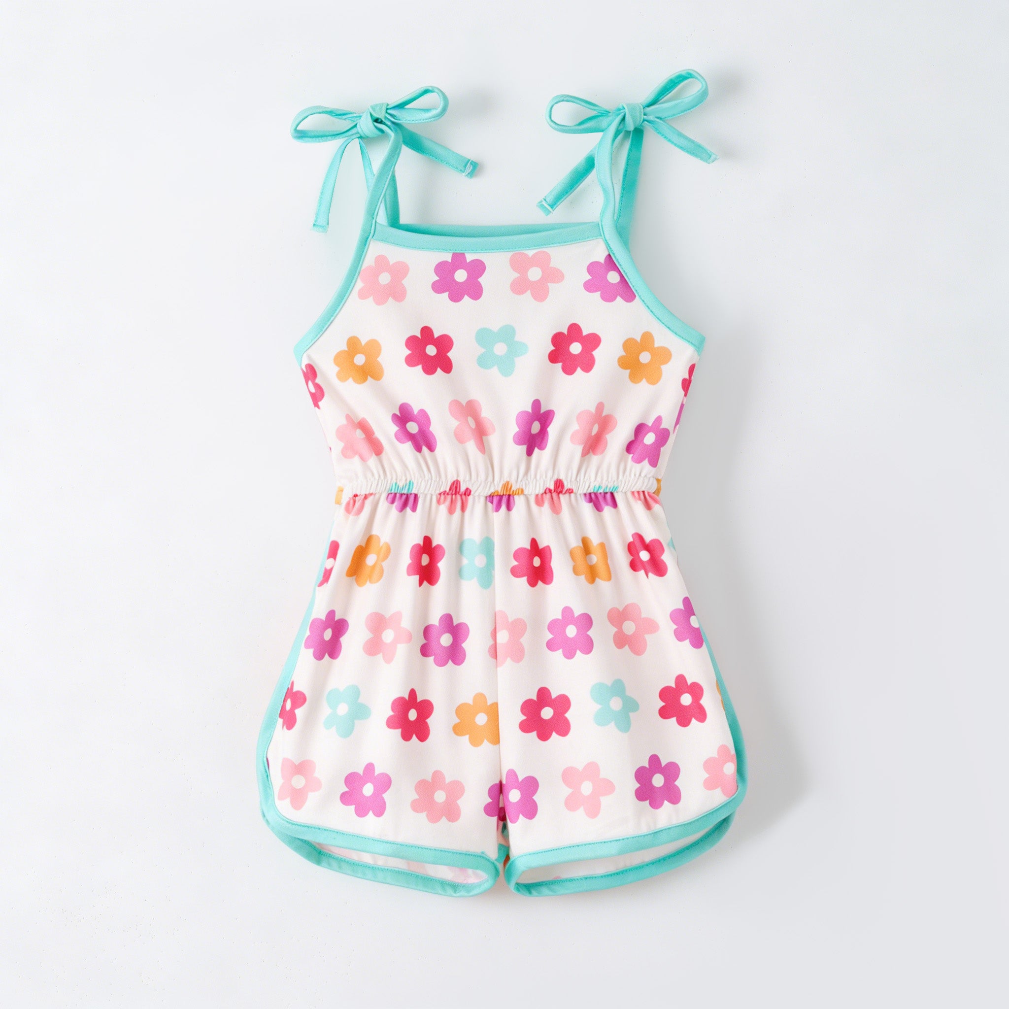 （Pre Order,Prepack Zone）Girls Floral Print Jumpsuit（Mix Size）