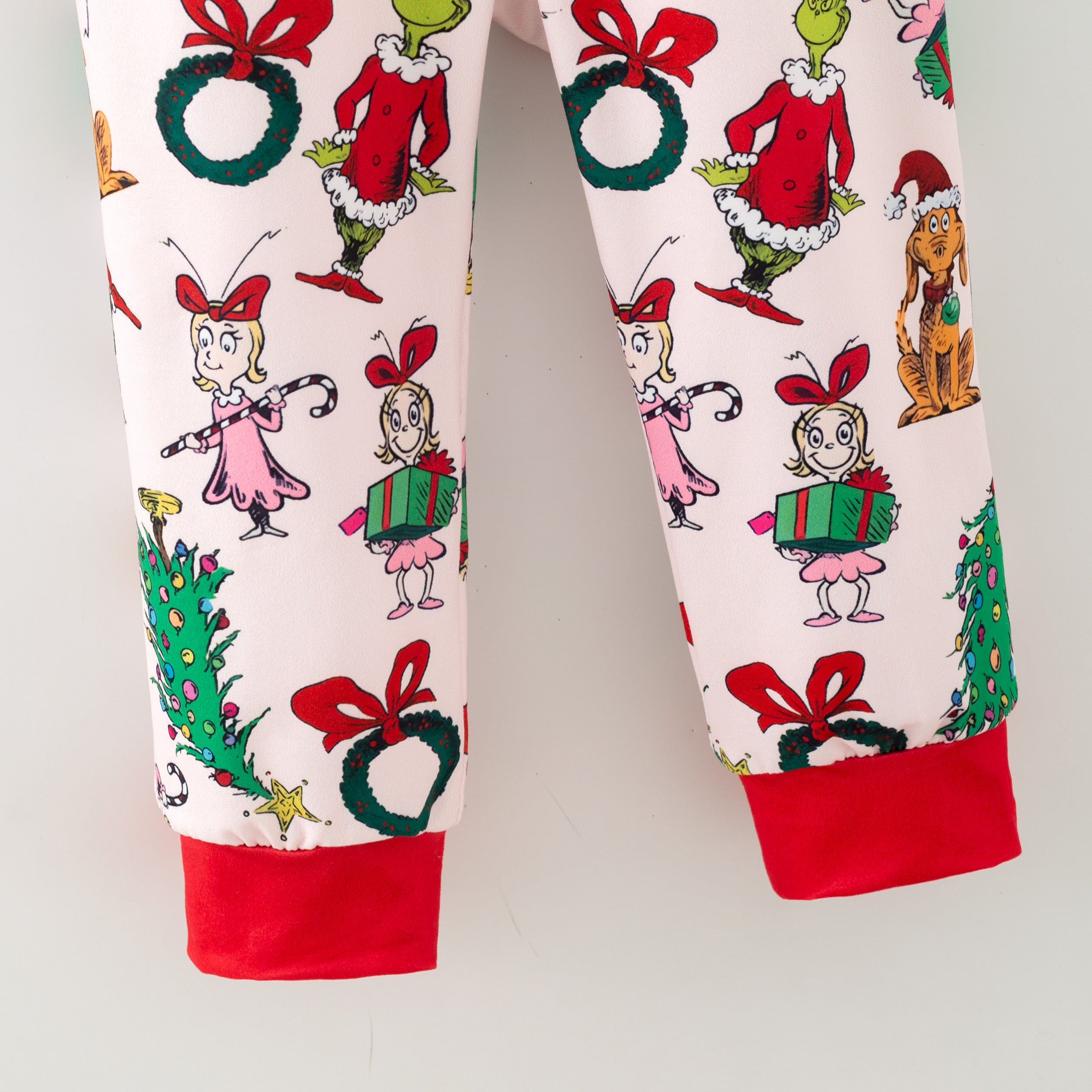 （Pre Order,Prepack Zone）Girls Christmas Cartoon Print Pajamas