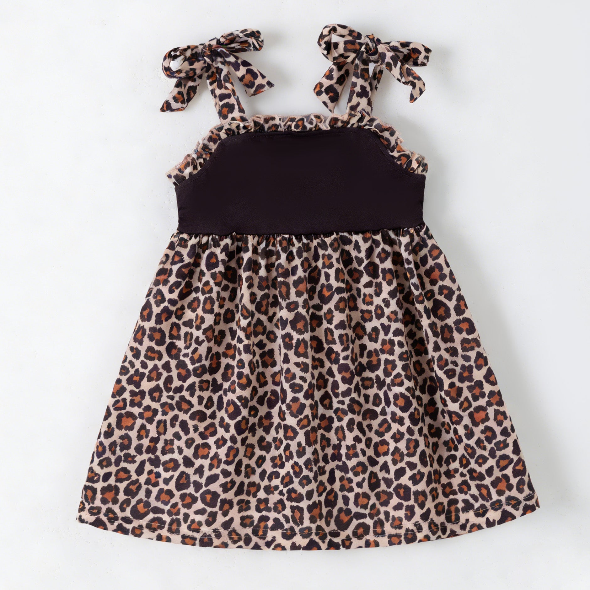 （Pre Order,Prepack Zone）Family Cartoon Applique Leopard Print Dress&Romper（Mix Size）