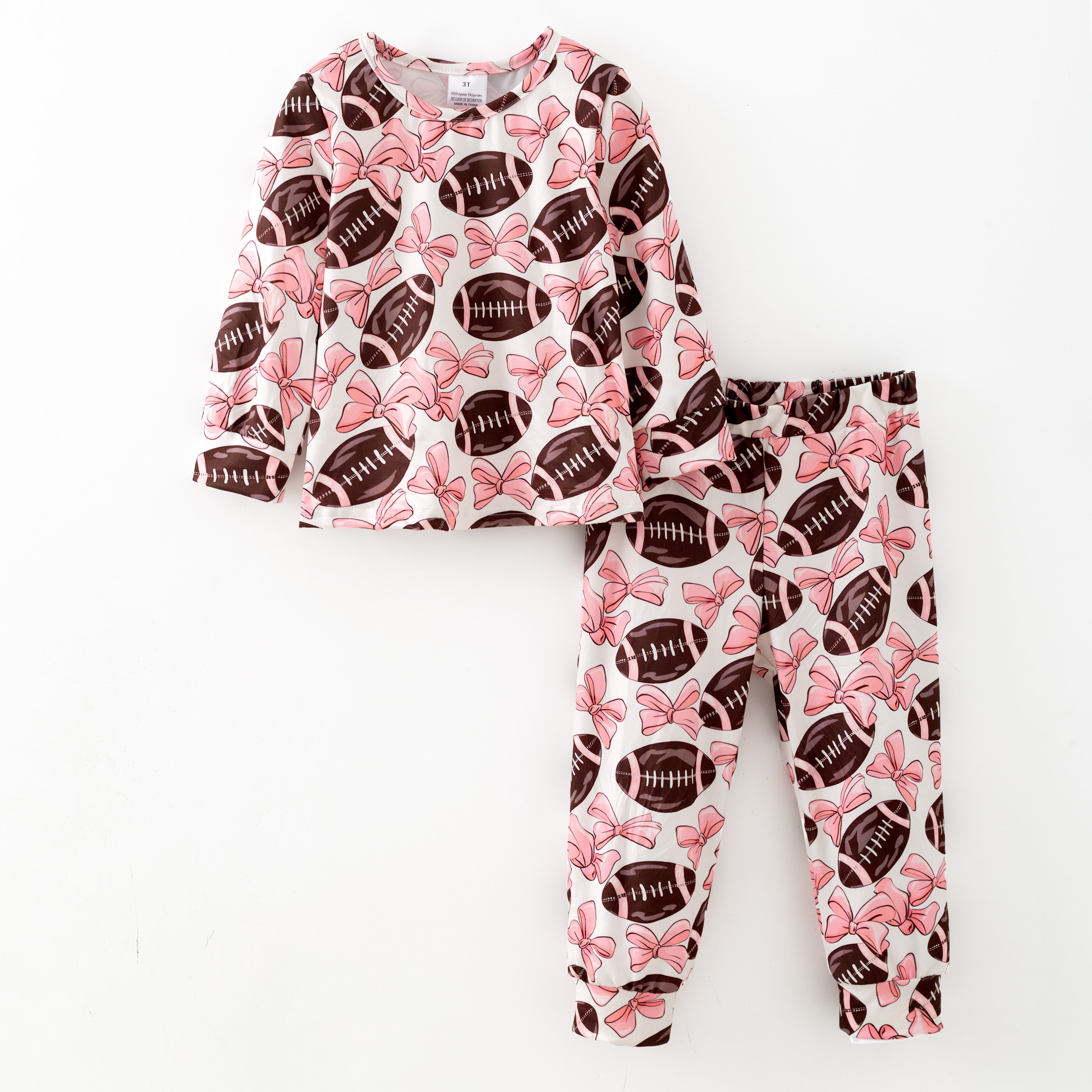 （Pre Order,Prepack Zone）Girls Football&TS Print Set,Pants（Mix Size）