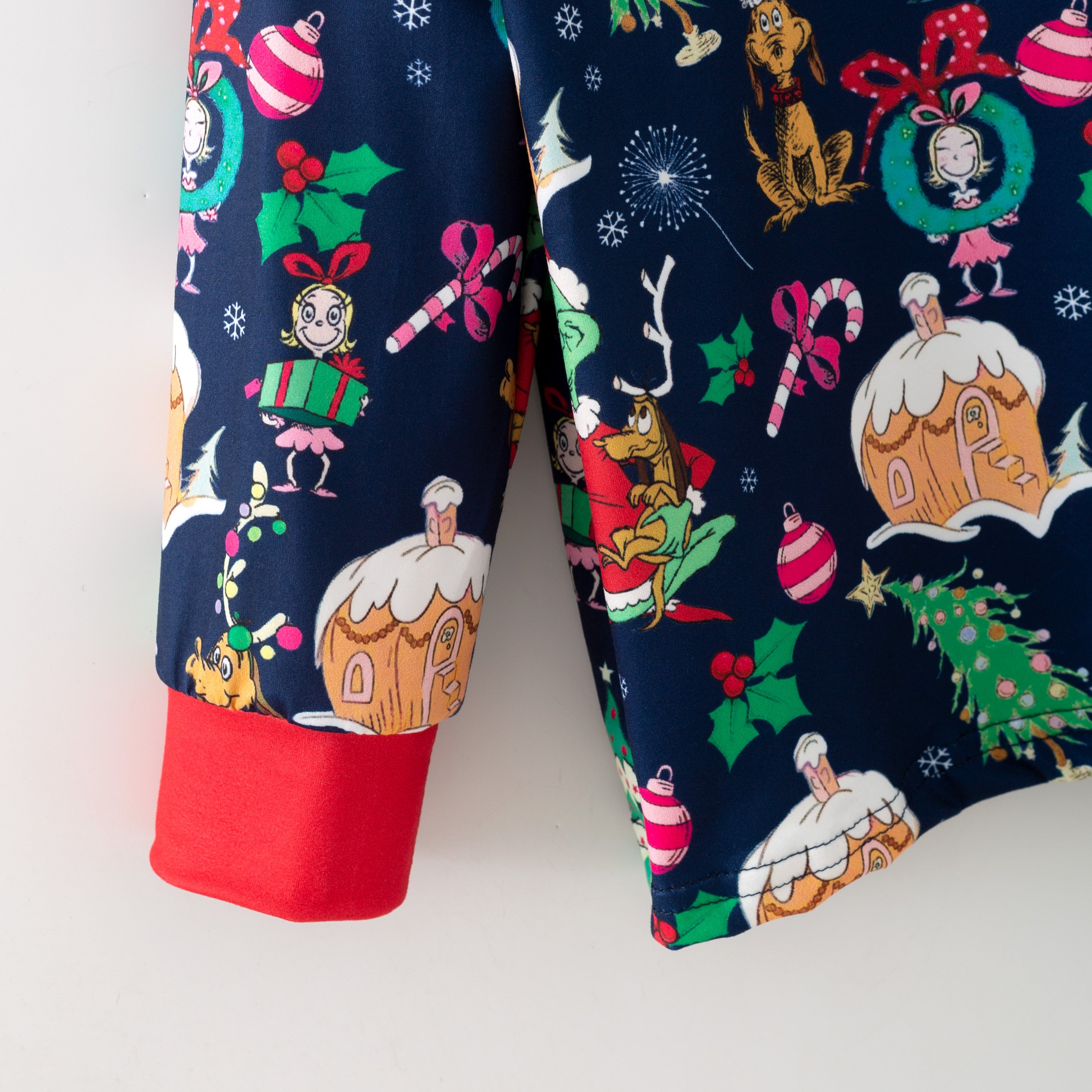 （Pre Order,Prepack Zone）Girls Christmas Cartoon Print Pajamas