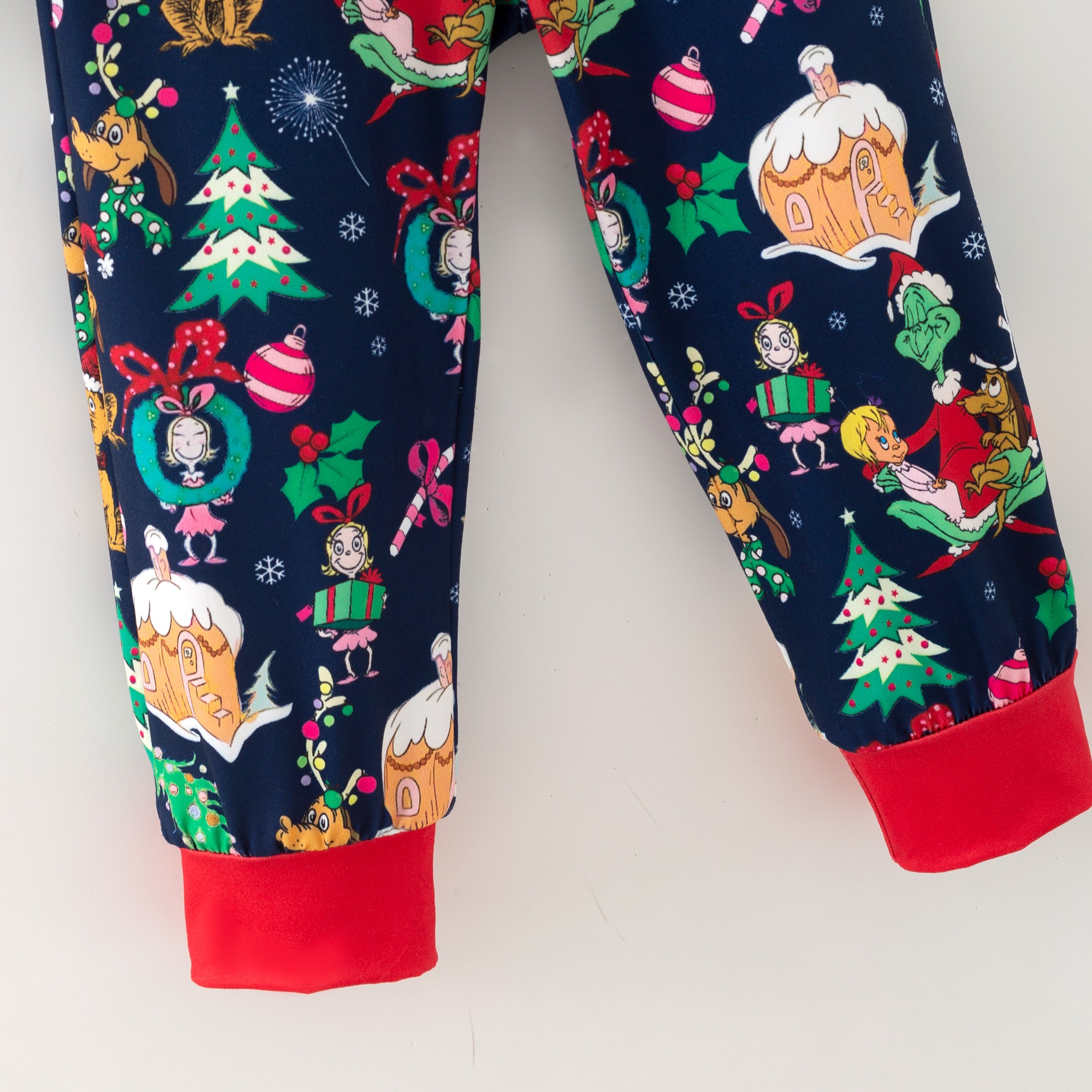 （Pre Order,Prepack Zone）Girls Christmas Cartoon Print Pajamas