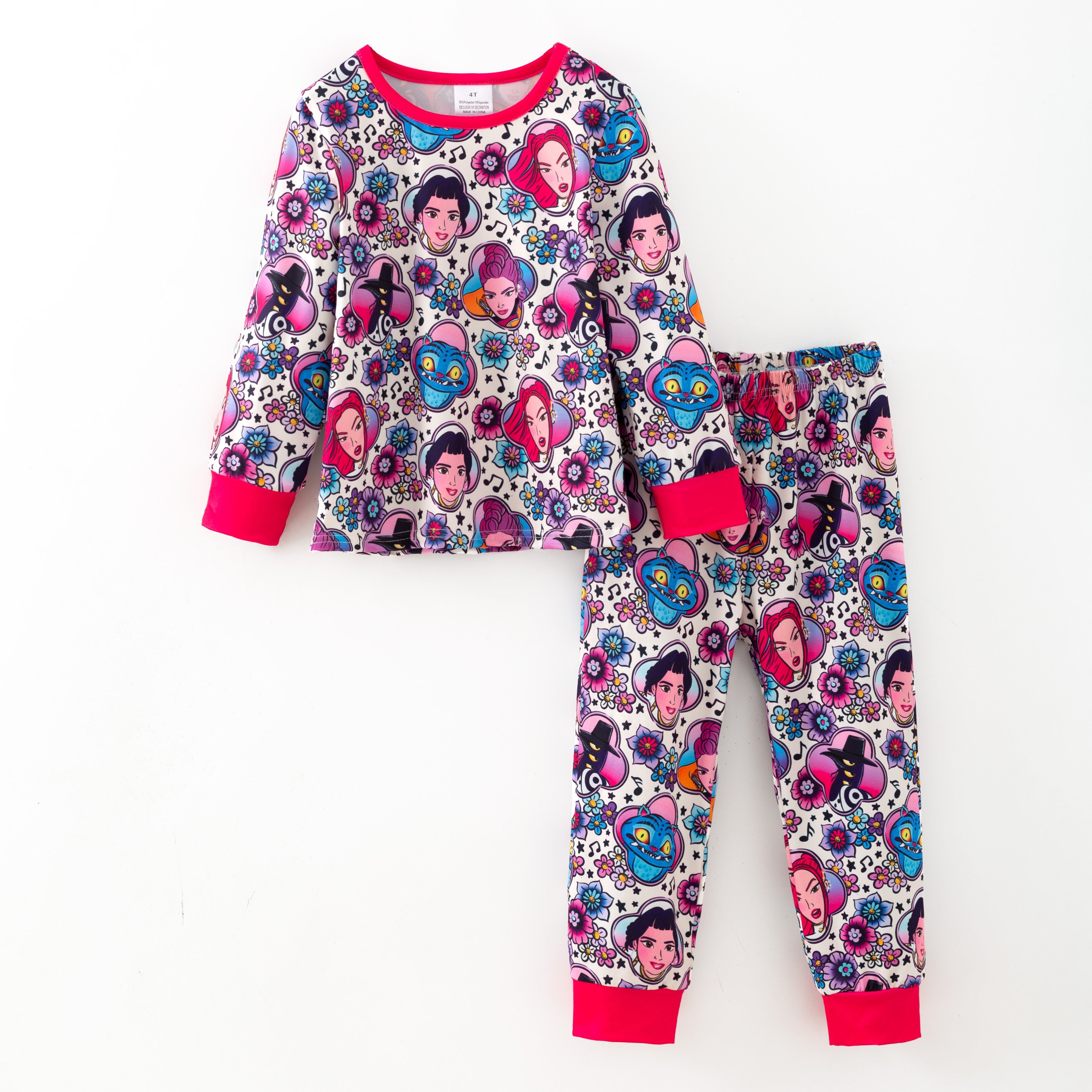 （Pre Order,Prepack Zone）Girls Movie Character Print Pajamas（Mix Size）