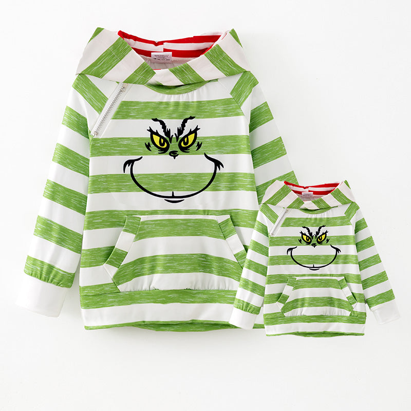 （In Stock）Mommy&Me Christmas Cartoon Print Hoodie