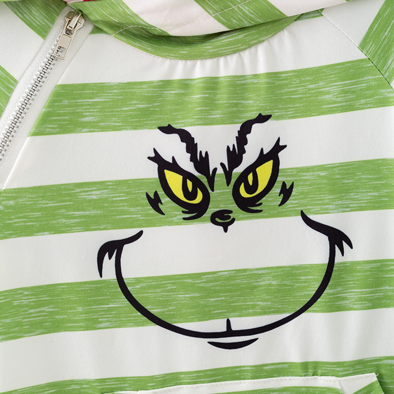 （In Stock）Mommy&Me Christmas Cartoon Print Hoodie