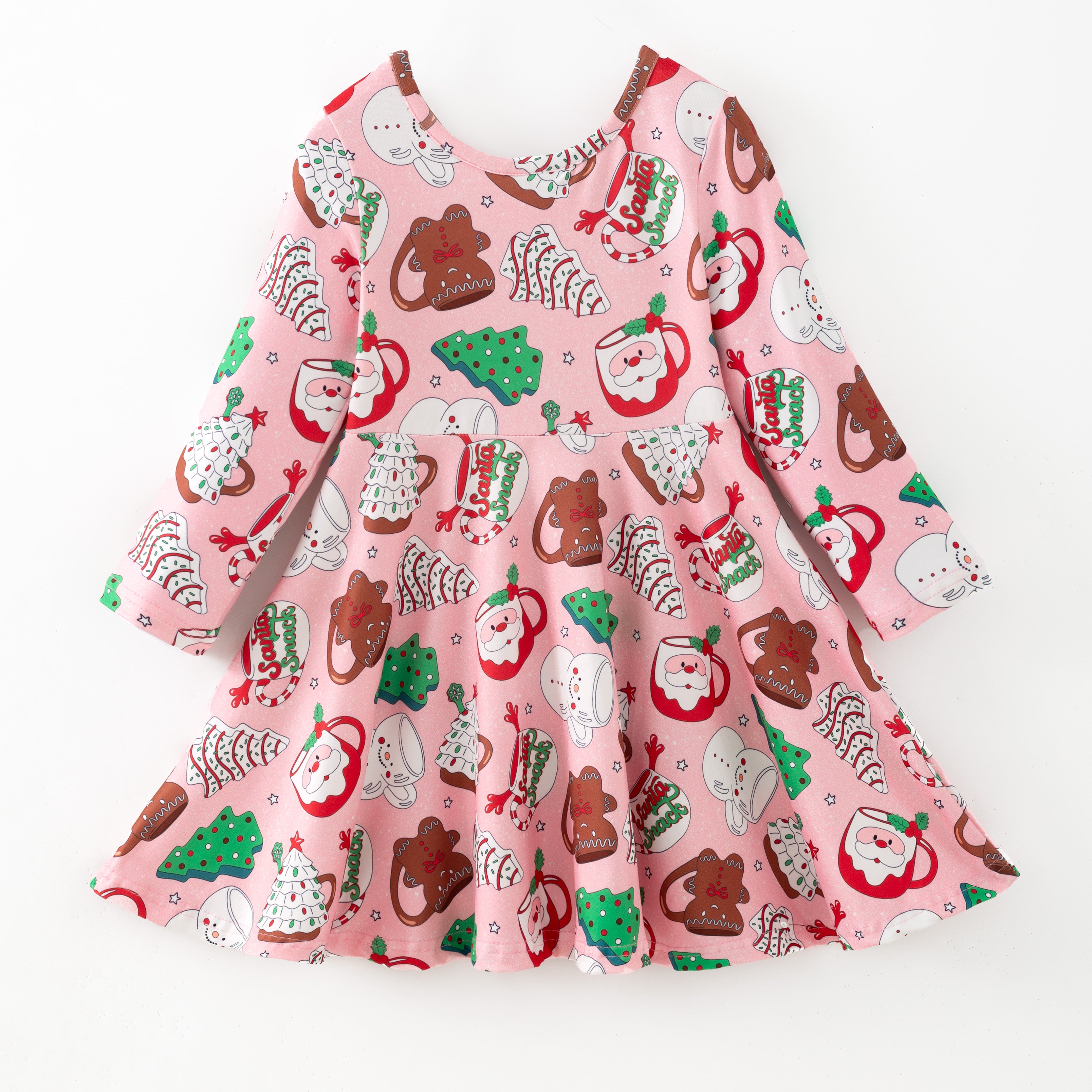 （Pre Order,Prepack Zone）Girls Christmas Print Dress（Mix Size）