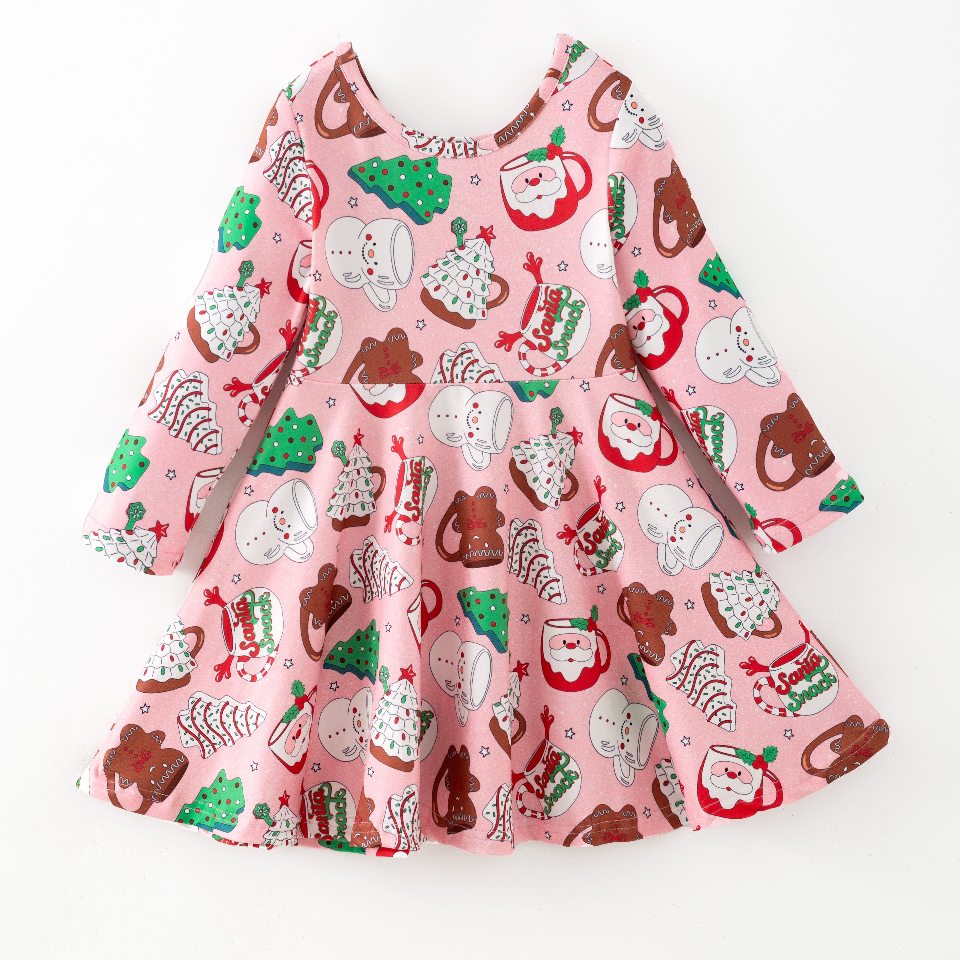 （Pre Order,Prepack Zone）Girls Christmas Print Dress（Mix Size）