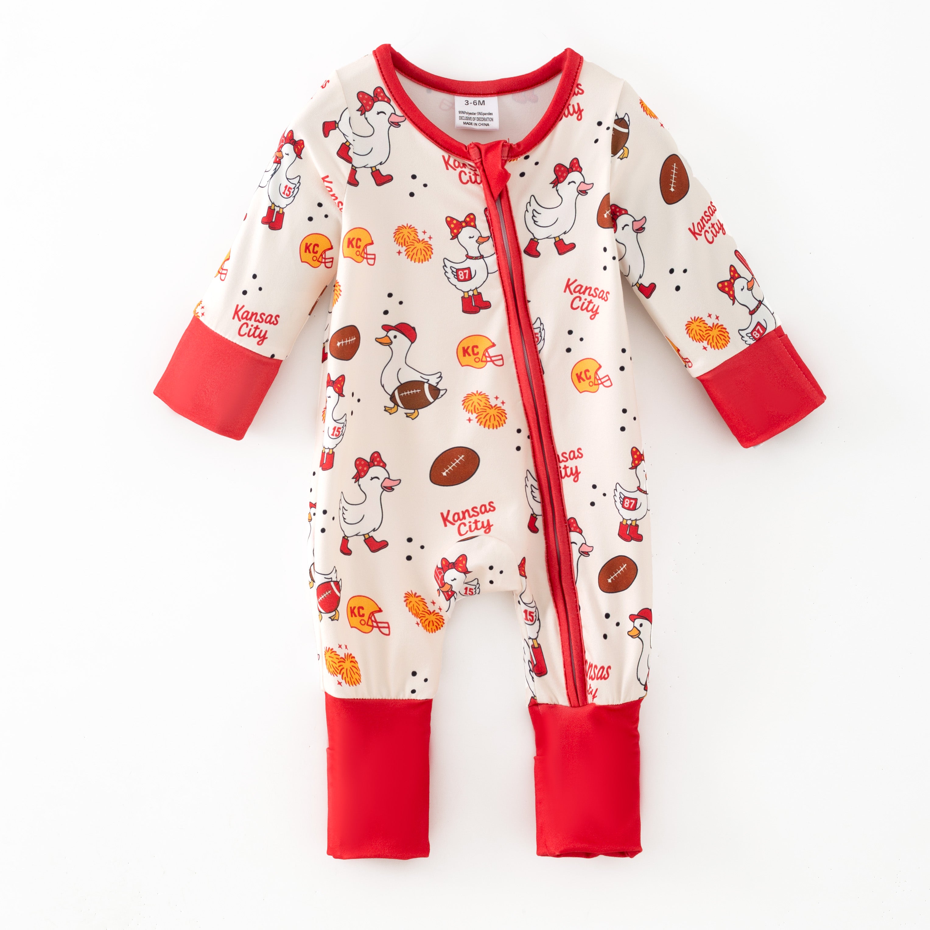 （Pre Order,Prepack Zone）Family Football Print Pajamas&Romper（Mix Size）