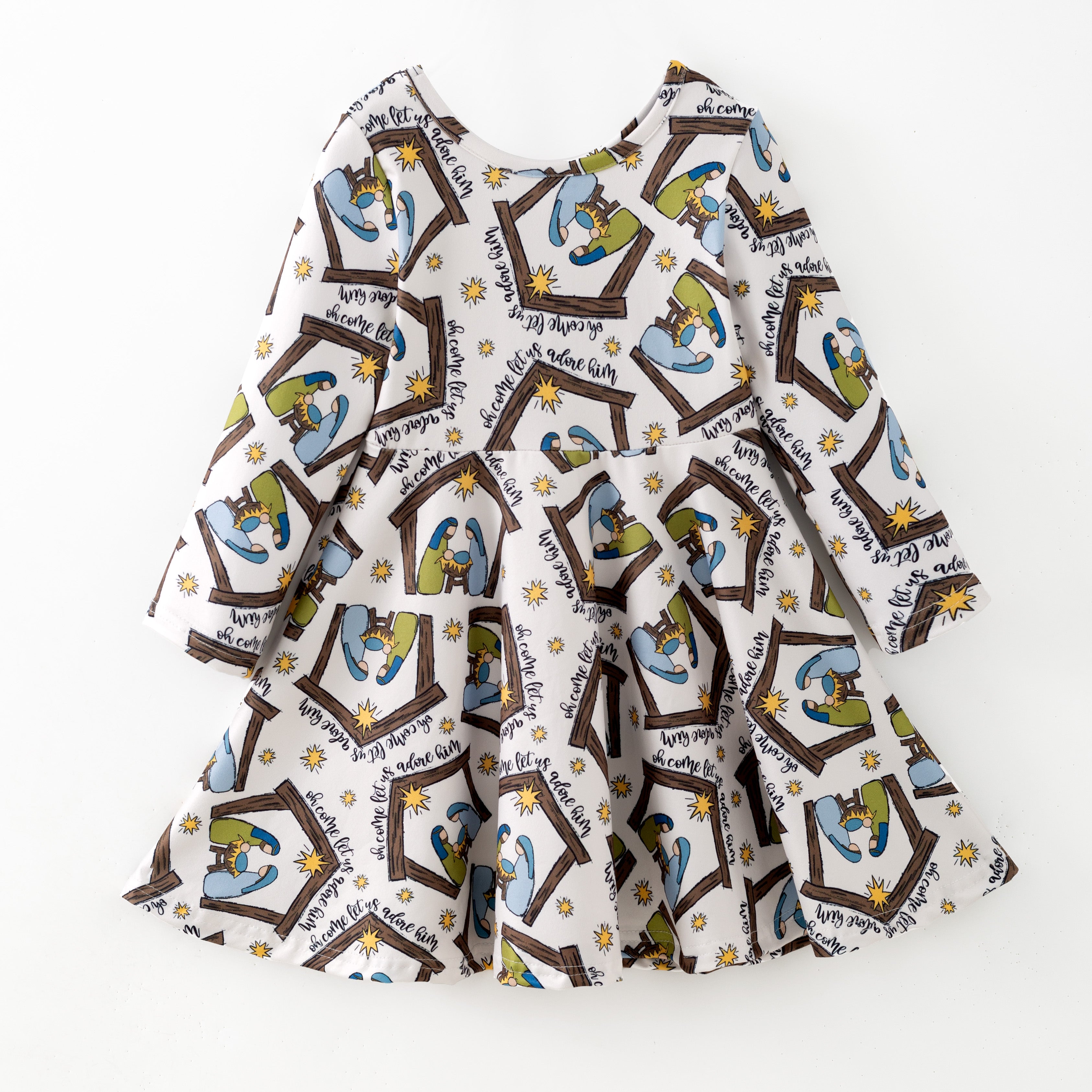 （Pre Order,Prepack Zone）Girls Christmas Print Dress（Mix Size）