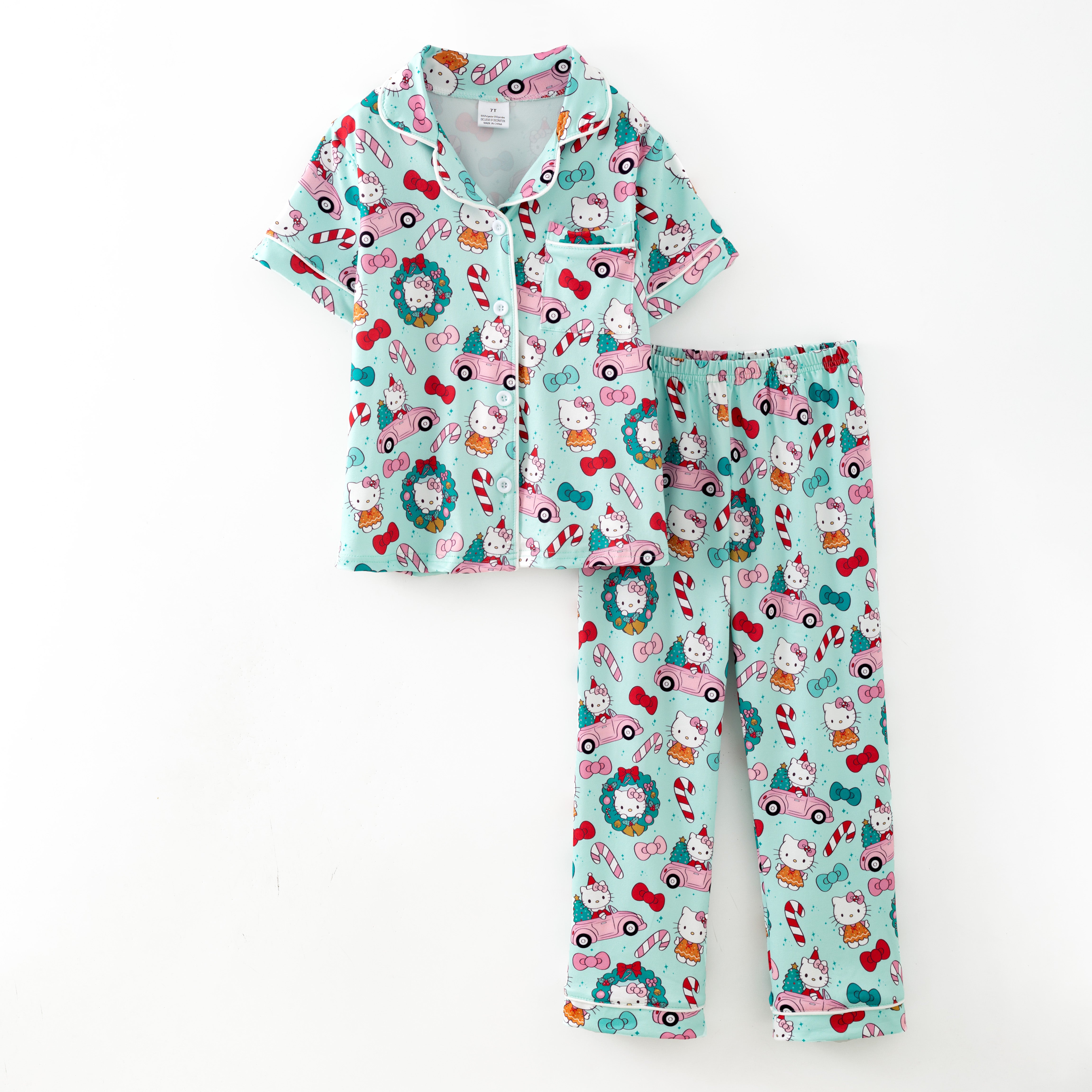 （Pre Order,Prepack Zone）Girls Cartoon Print Pajamas&Top（Mix Size）