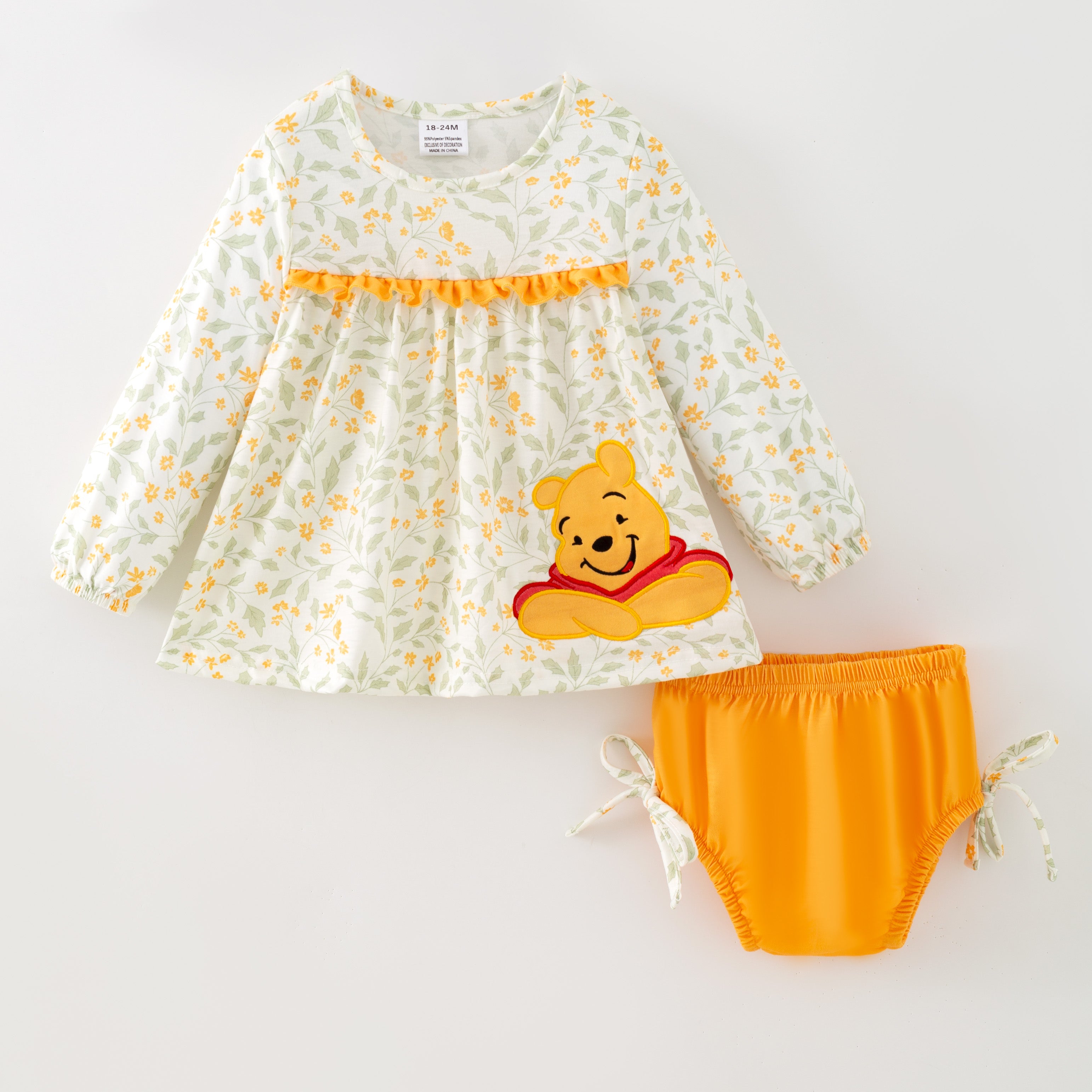 （Pre Order,Prepack Zone）Toddler Girls Cartoon Applique Romper（Mix Size）