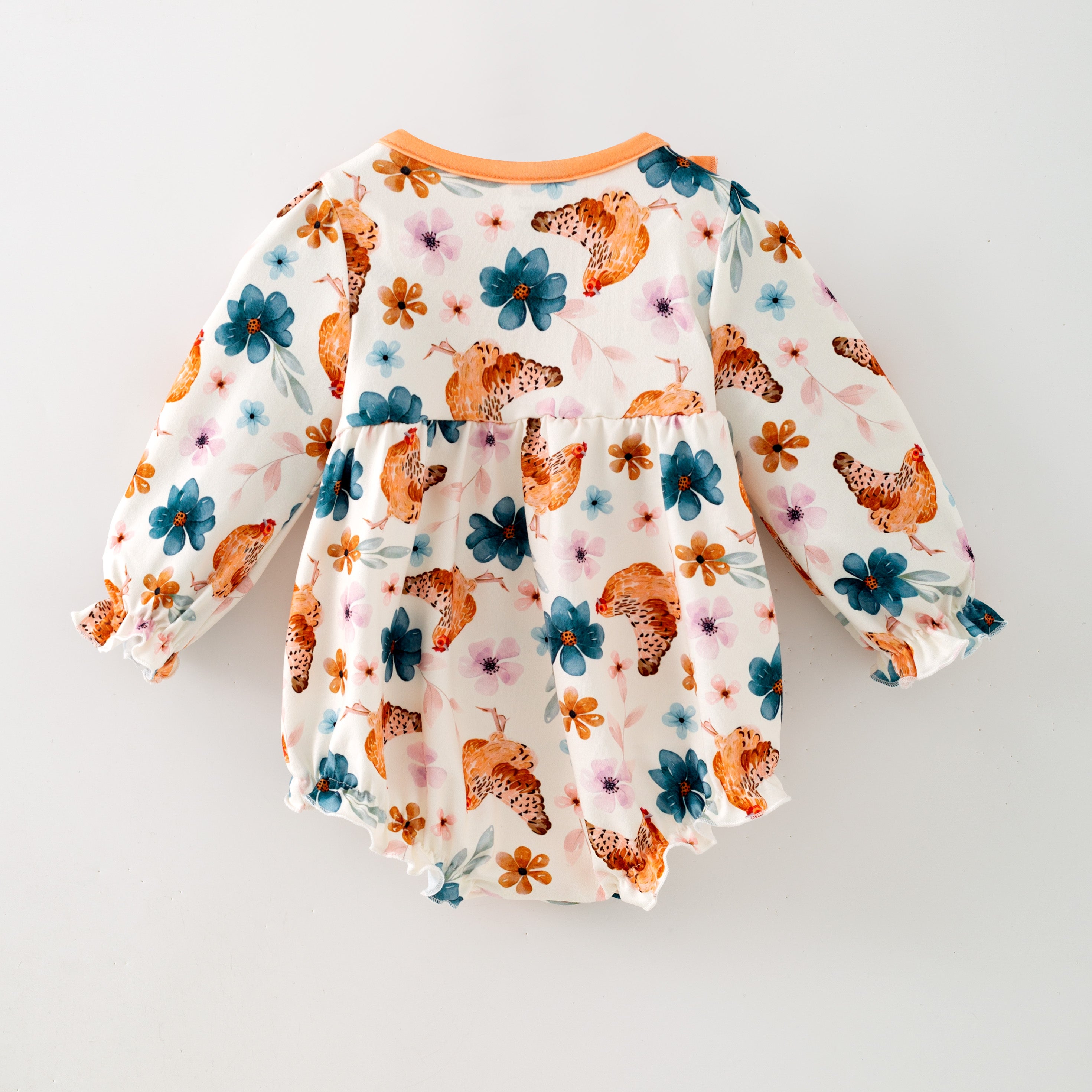 （Pre Order,Prepack Zone）Family Fall Chick Print Dress&Romper（Mix Size）
