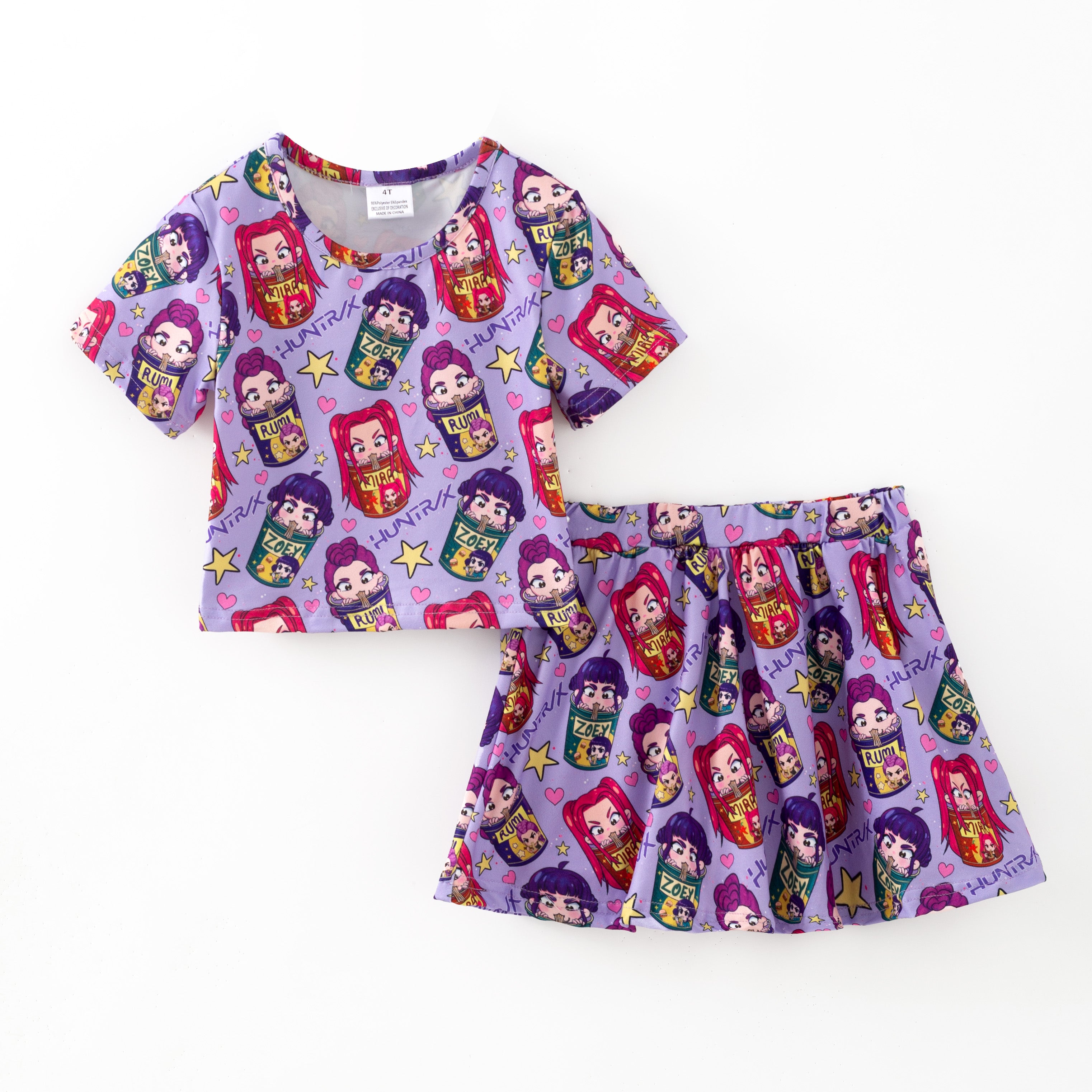 （Pre Order,Prepack Zone）Girls Movie Character Print Set（Mix Size）