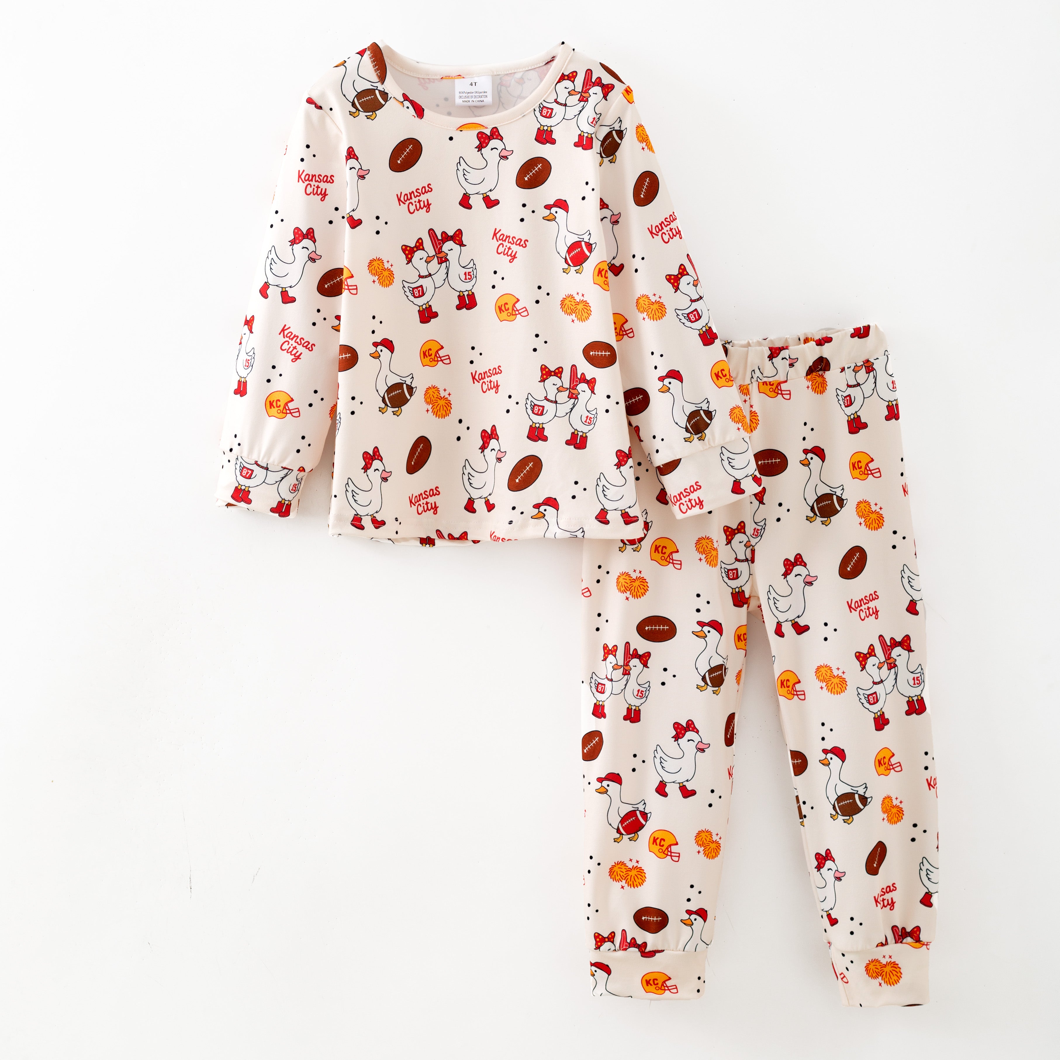 （Pre Order,Prepack Zone）Family Football Print Pajamas&Romper（Mix Size）
