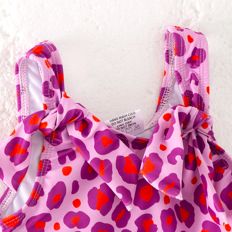 （In Stock）Mommy and Me Summer Leopard Print Swimsuit