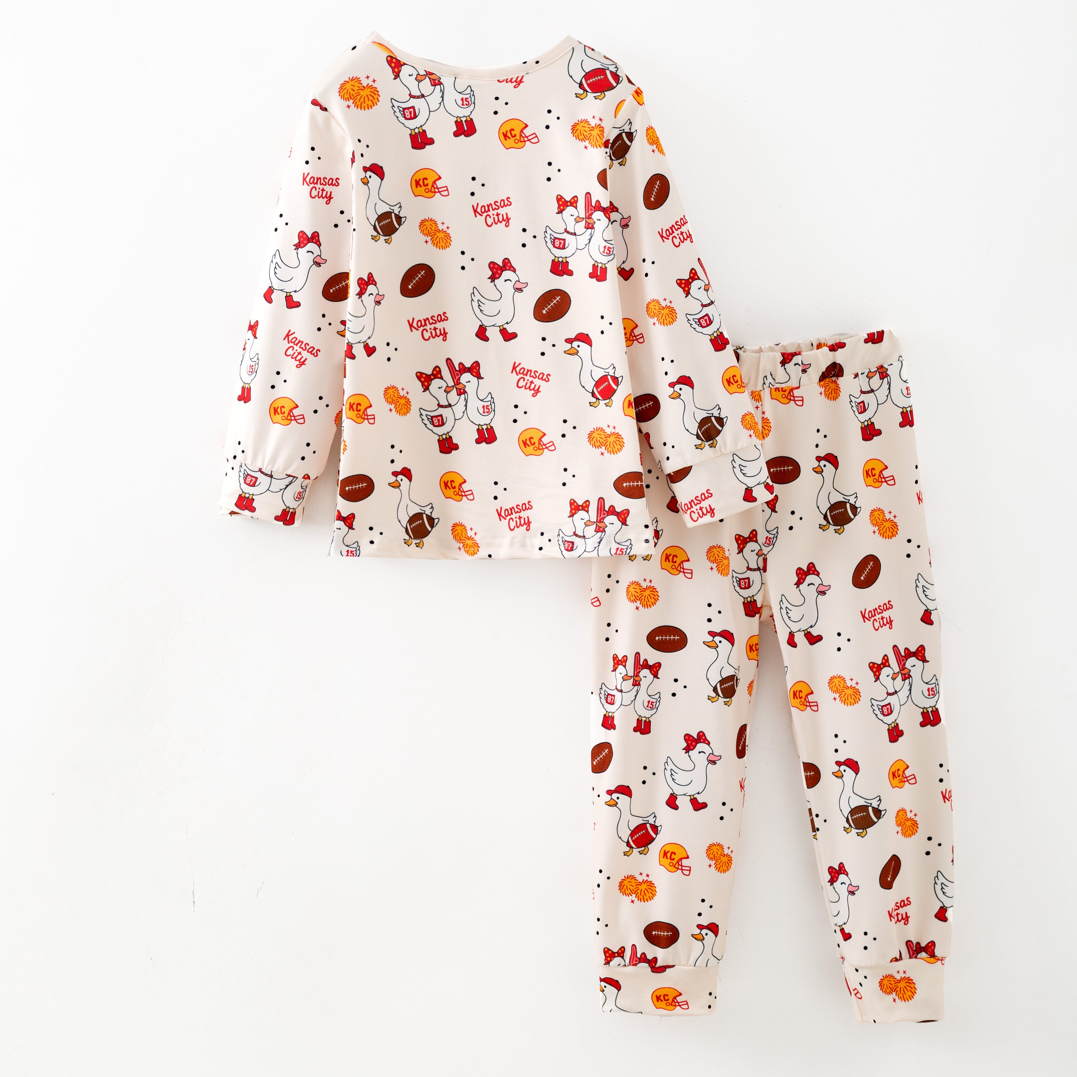 （Pre Order,Prepack Zone）Family Football Print Pajamas&Romper（Mix Size）