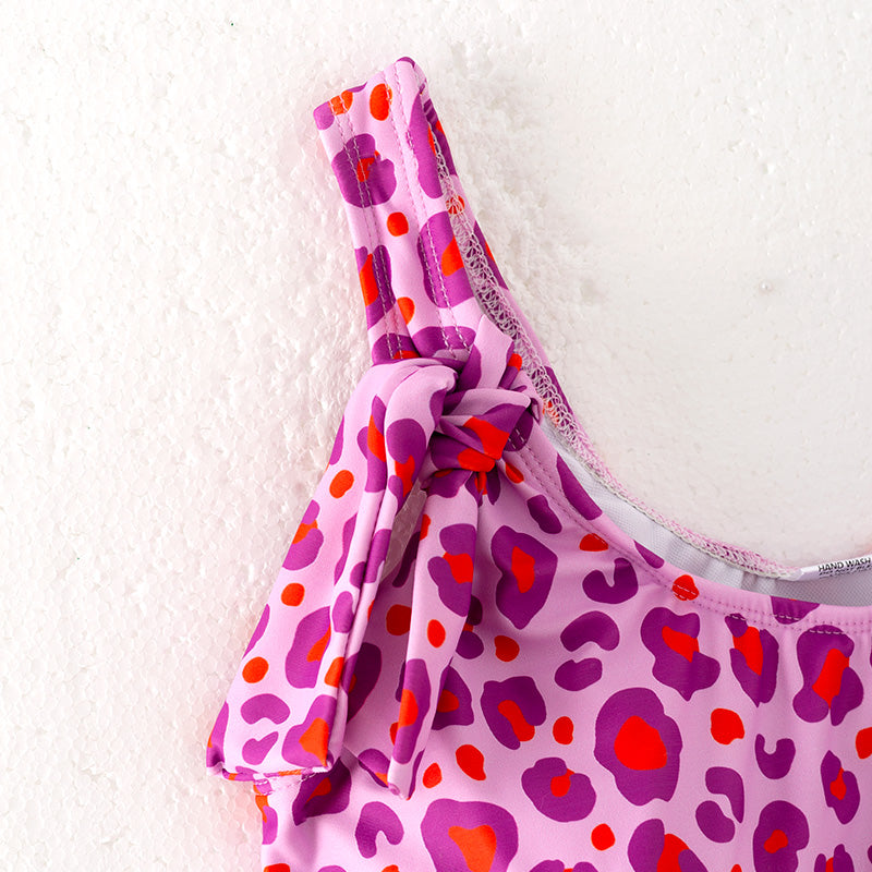 （In Stock）Mommy and Me Summer Leopard Print Swimsuit