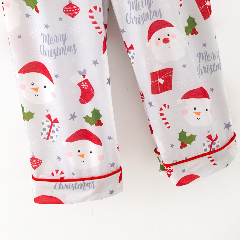 （In Stock）Boys Christmas Snowman Print Pajamas