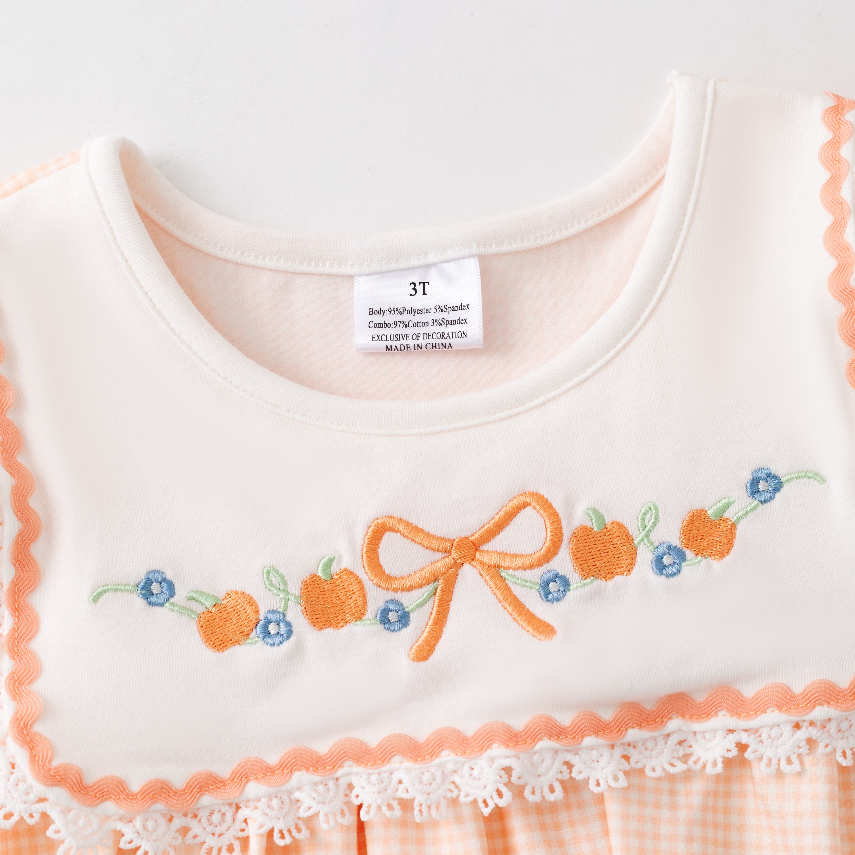 （In Stock）Sisters Fall Pumpkin Embroidery Dress&Romper
