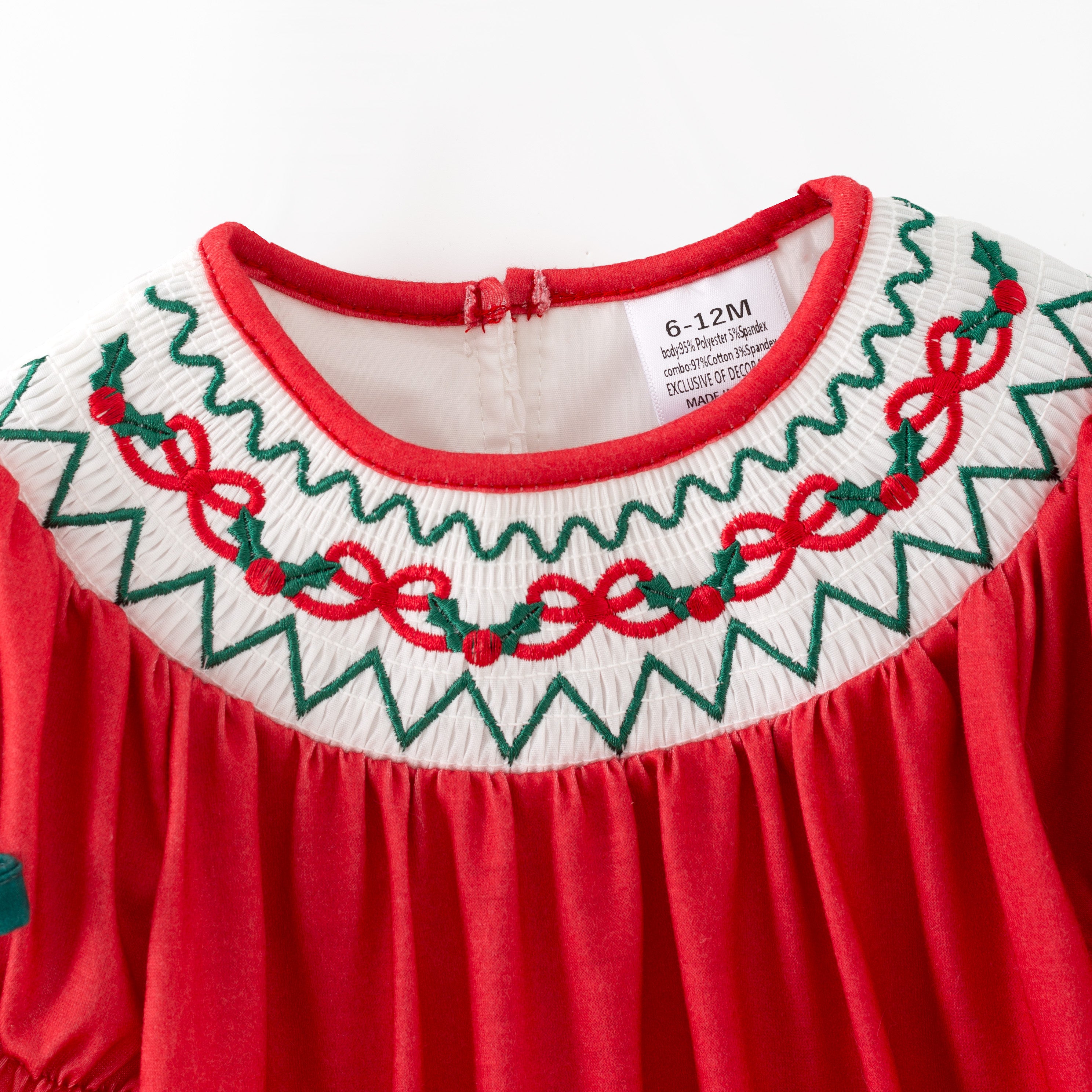 （Pre Order,Prepack Zone）Family Christmas Embroidery Dress&Romper（Mix Size）