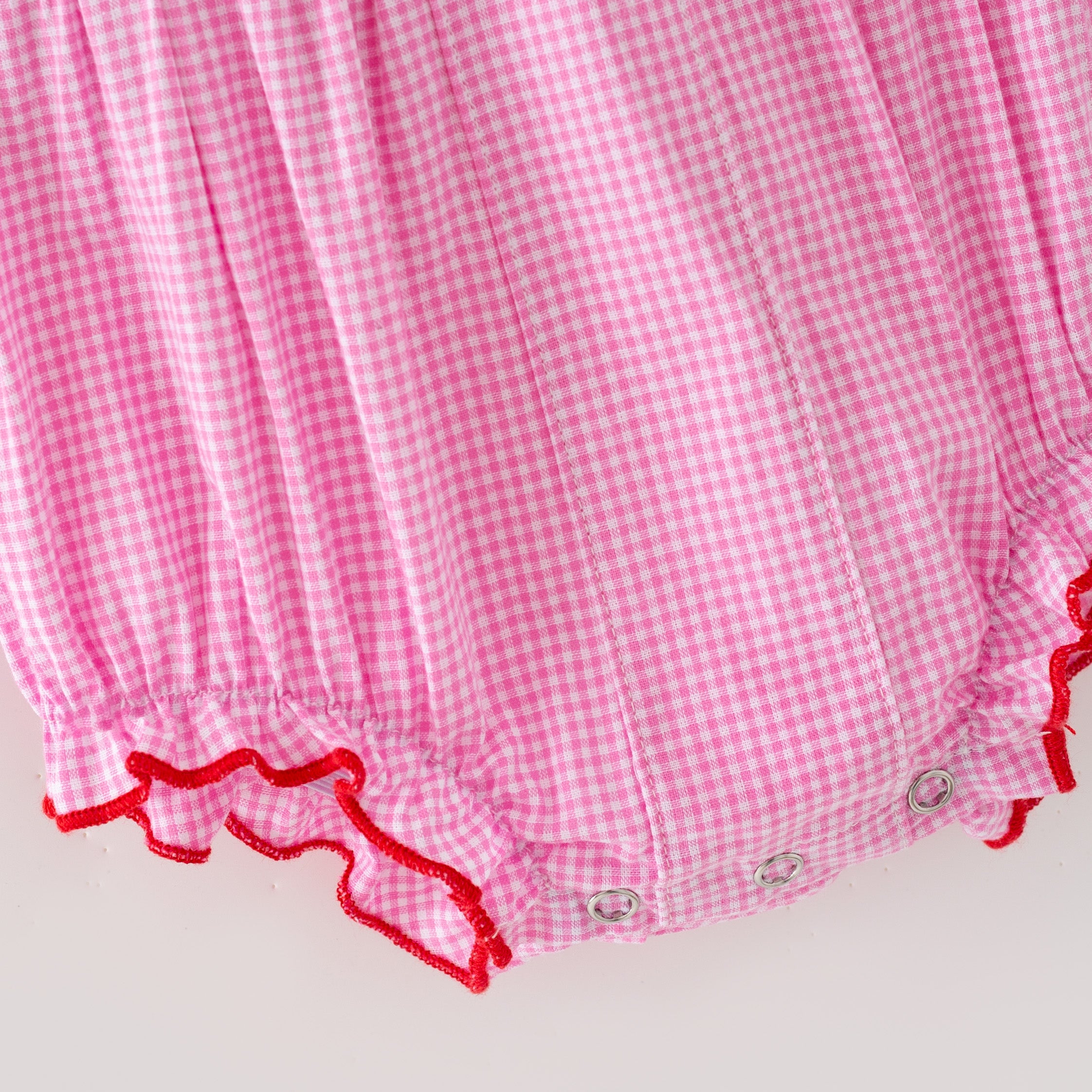 （In Stock）Toddler Girls Christmas Embroidery Smocked Cotton Romper