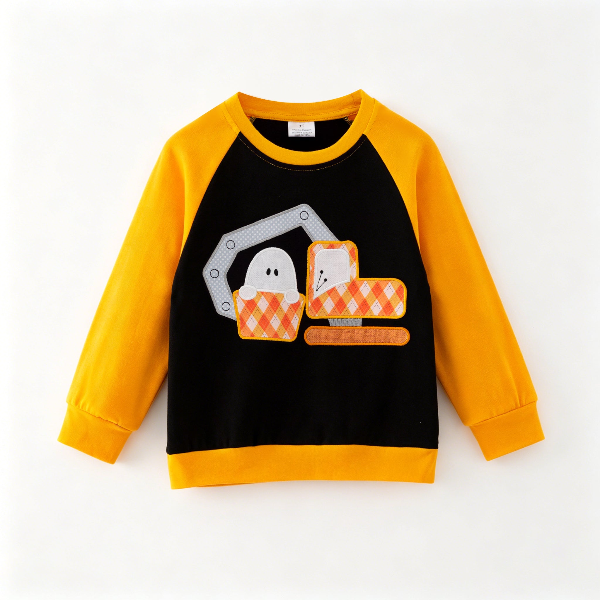 （In Stock）Boys Halloween Applique Cotton Top
