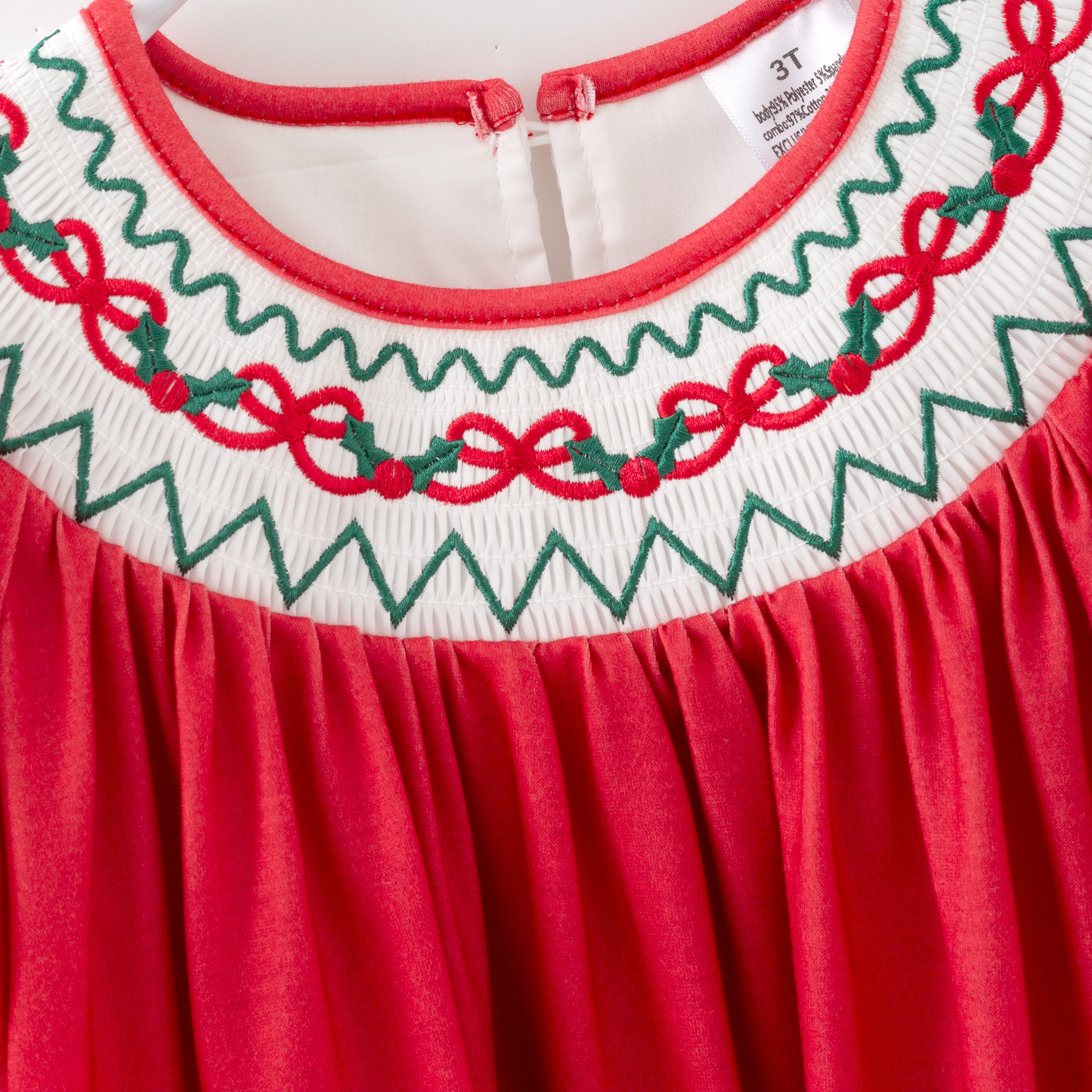 （Pre Order,Prepack Zone）Family Christmas Embroidery Dress&Romper（Mix Size）
