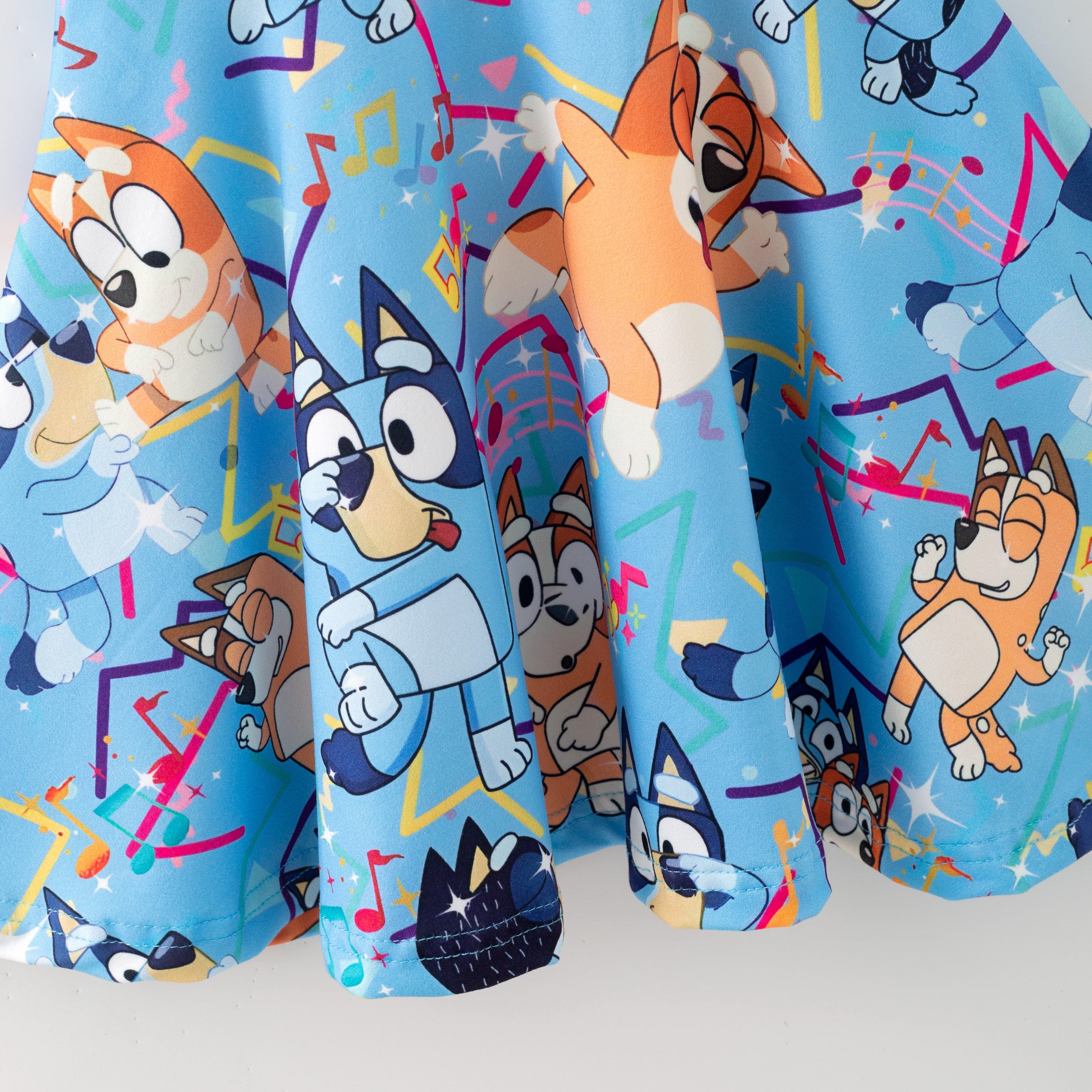 （Pre Order,Prepack Zone）Girls Blue Dog Print Dress（Mix Size）