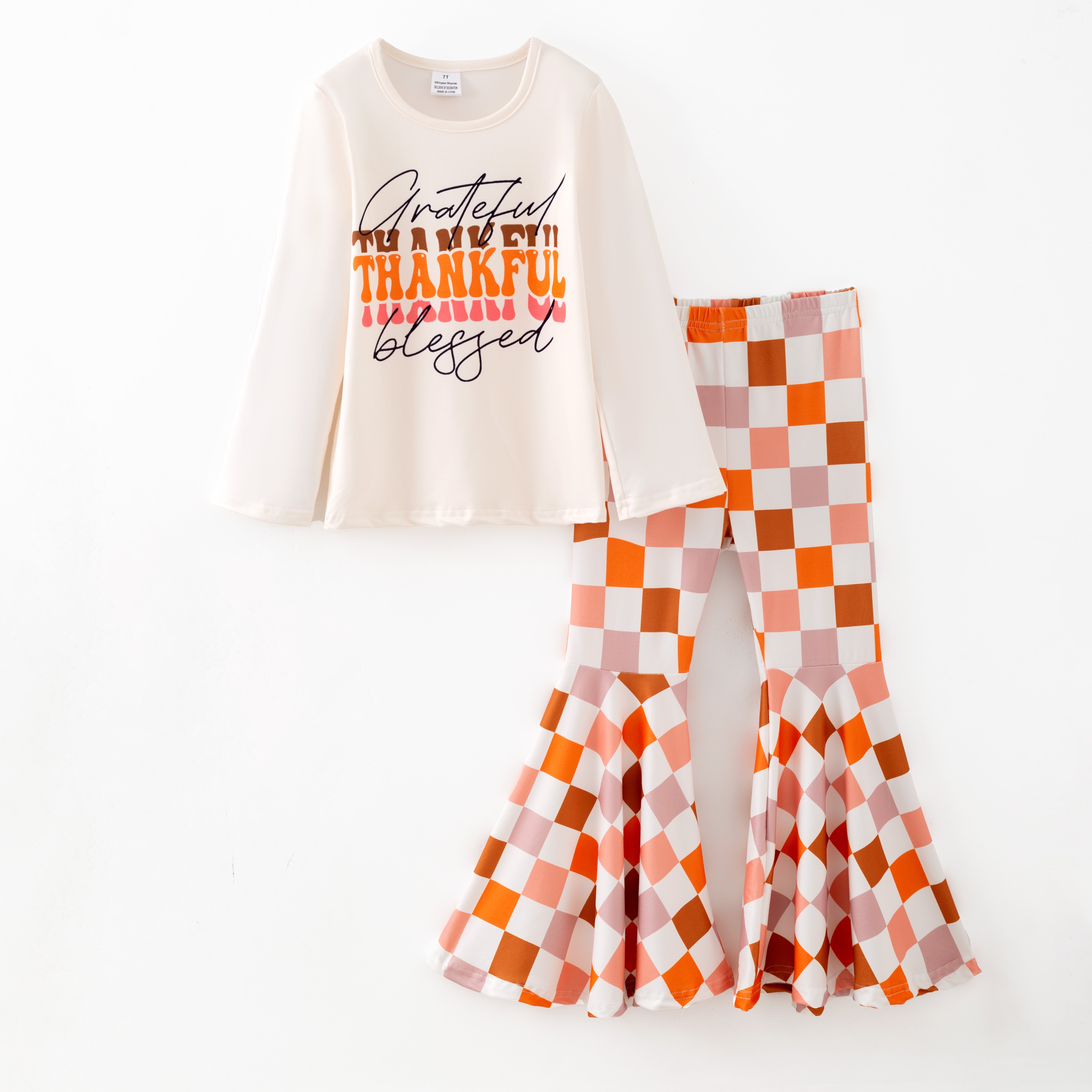 （Pre Order,Prepack Zone）Girls Fall Print Twill Sweatshirt Suit&Set（Mix Size）
