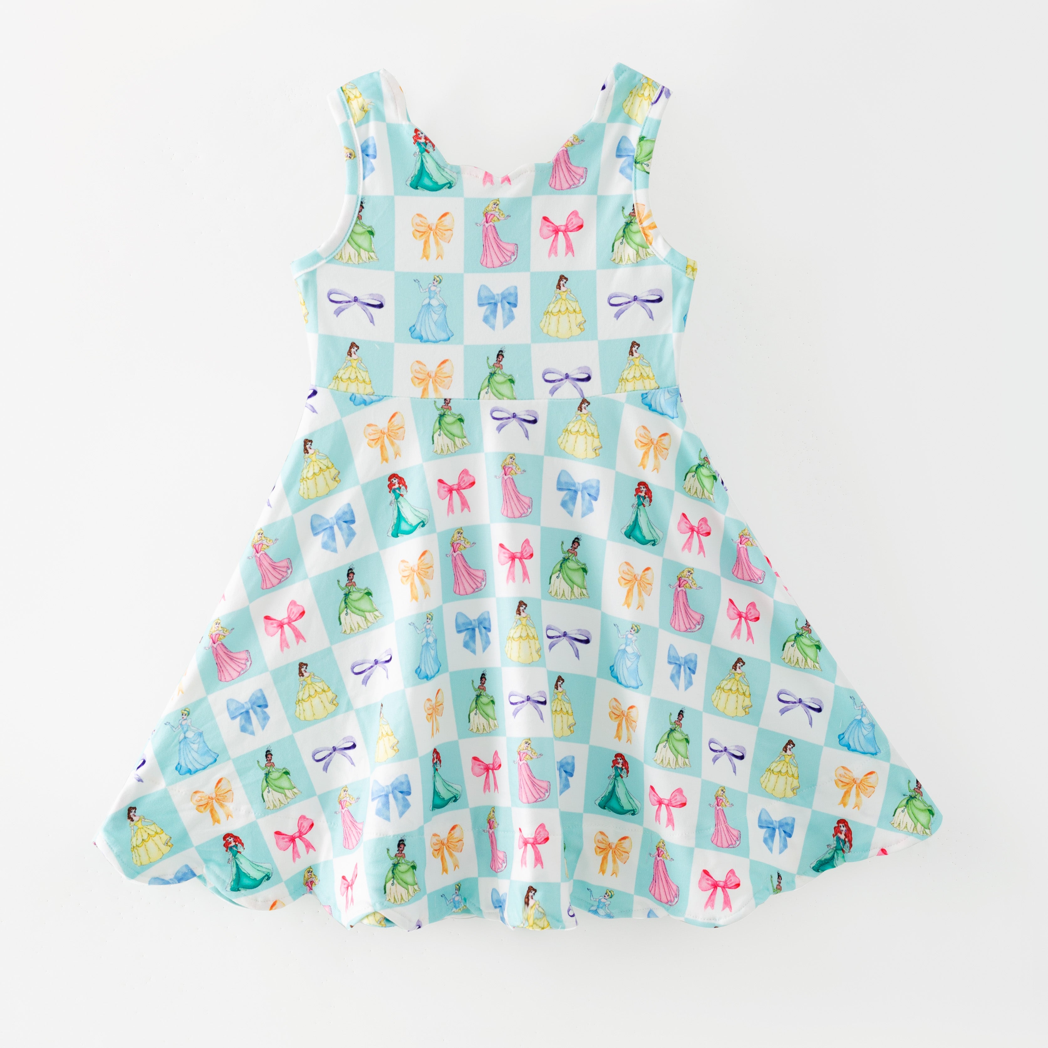 （Pre Order+Prepack Zone）Girls Cartoon&Princess Print Scallop Dress（Mix Size）