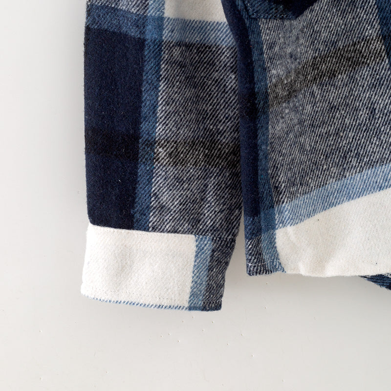 （In Stock）Girls Fall&Winter Plaid Shirt Jacket