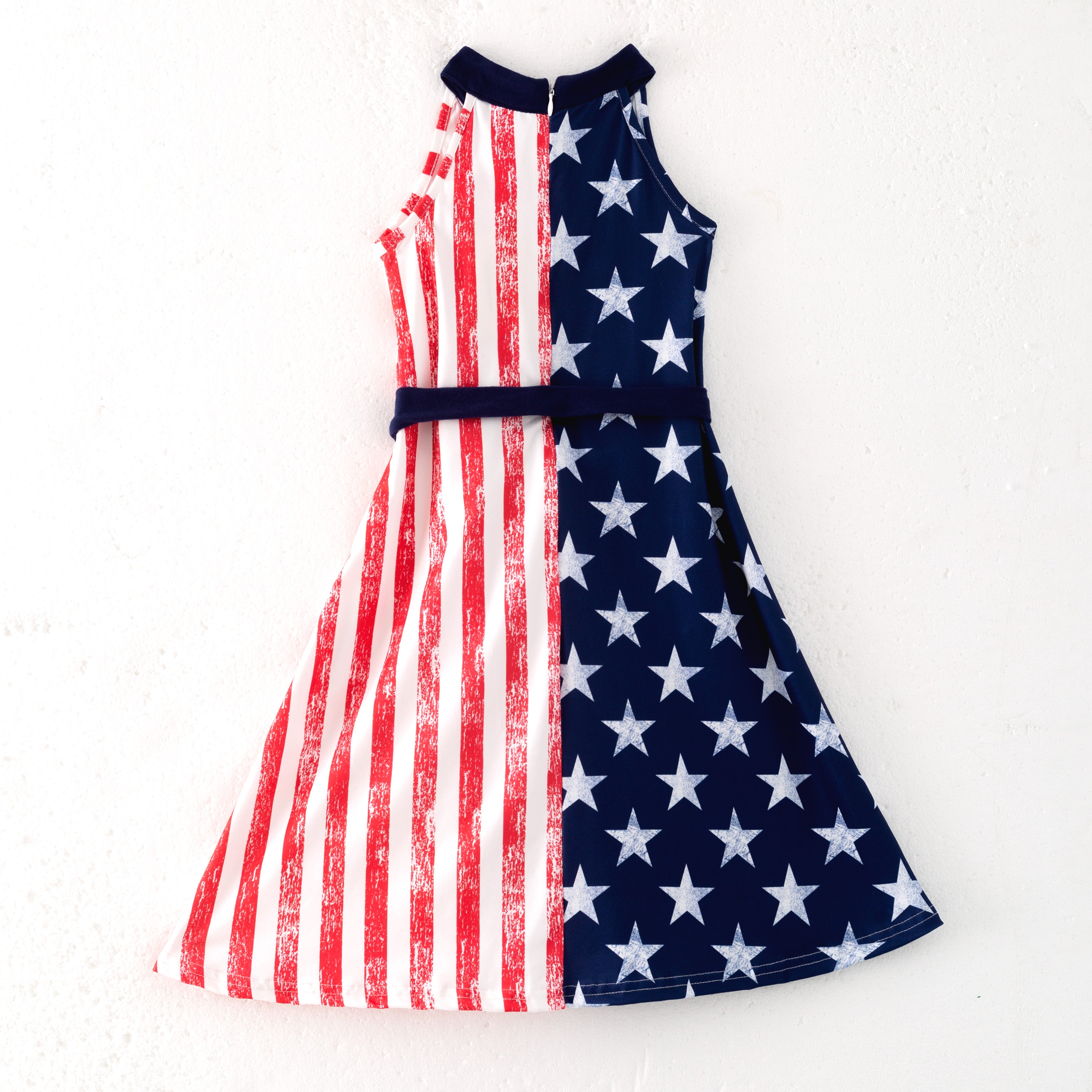 （In Stock）Mommy and Me Patriotic Print Strap MAXI dress