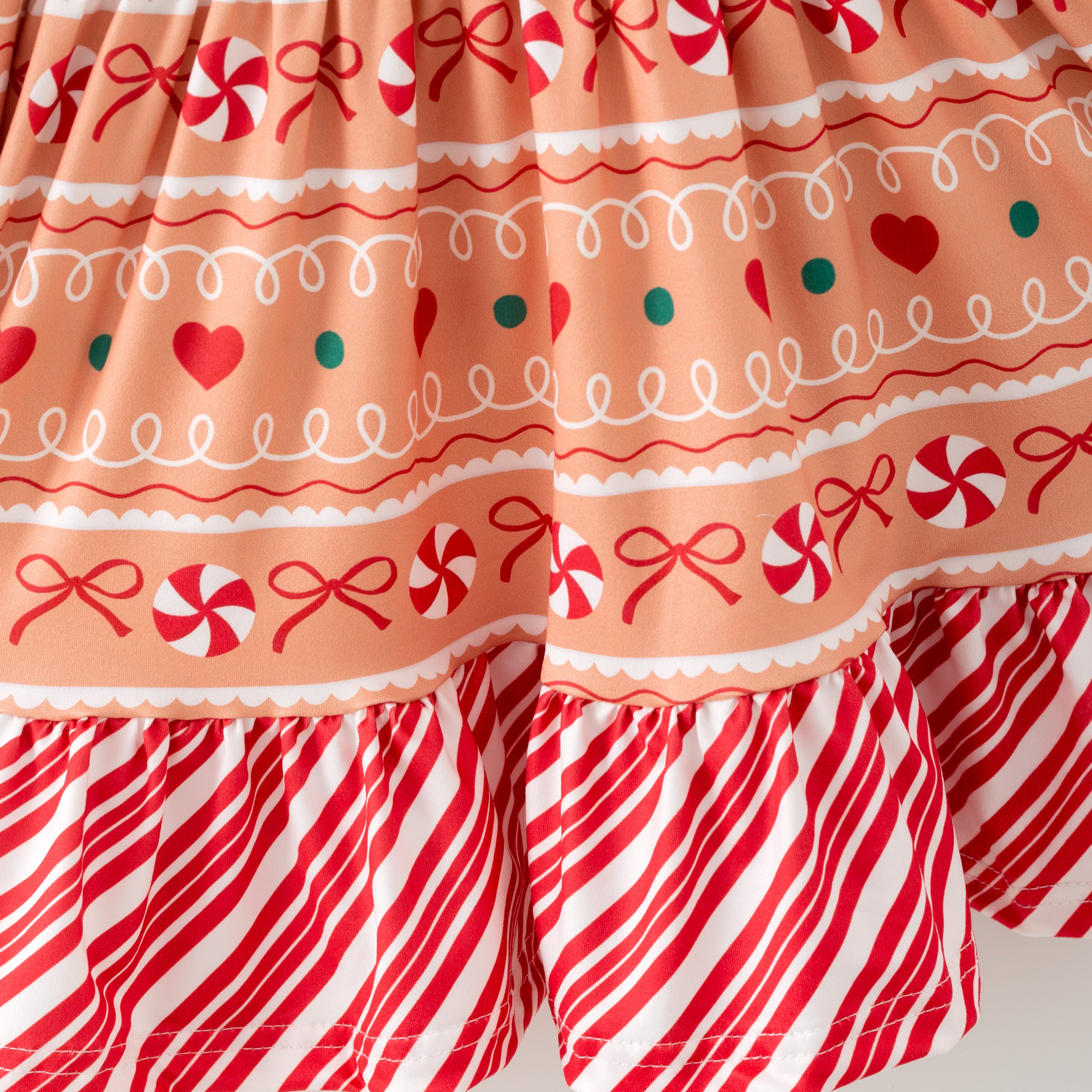 （Pre Order,Prepack Zone）Girls Christmas Print Dress（Mix Size）