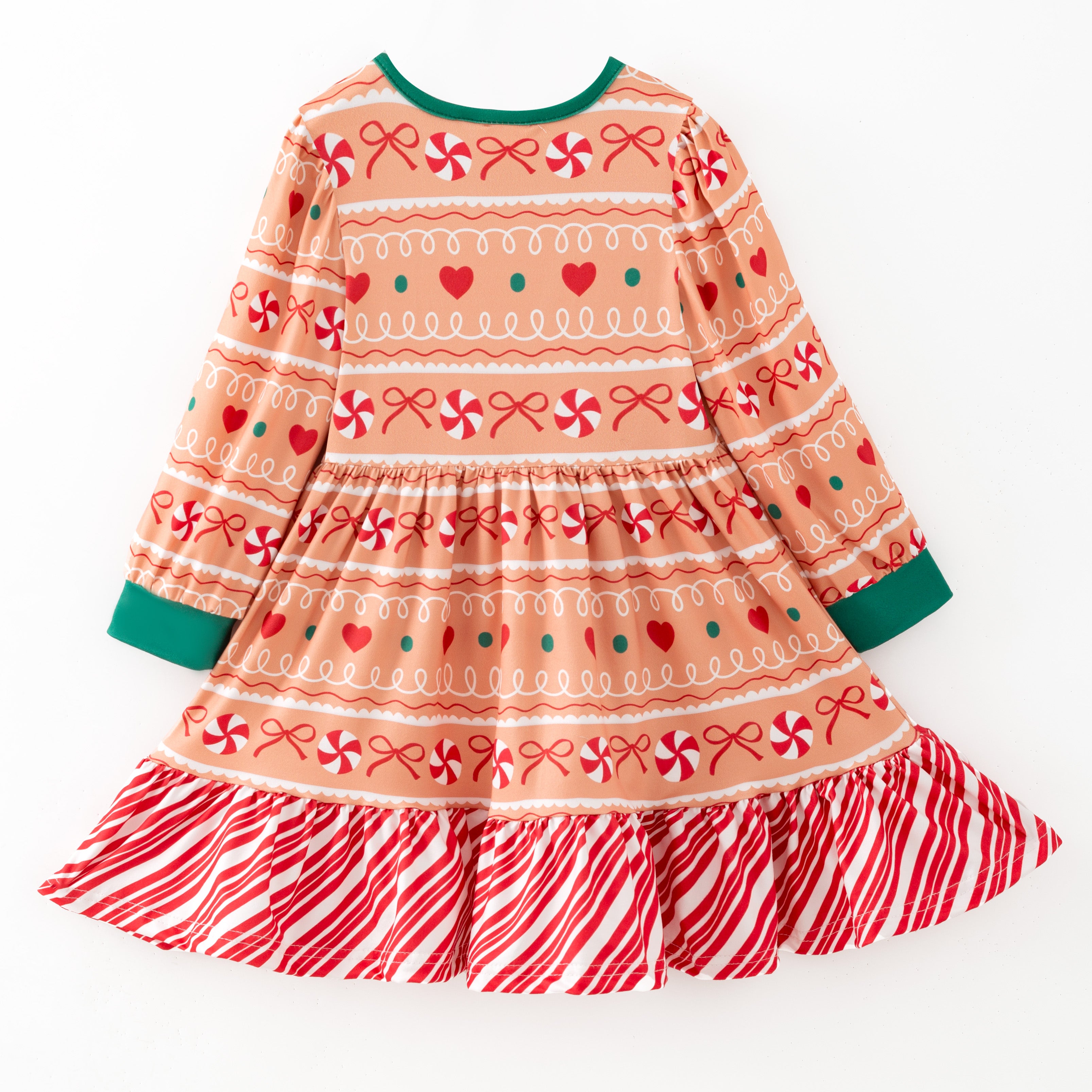 （Pre Order,Prepack Zone）Girls Christmas Print Dress（Mix Size）