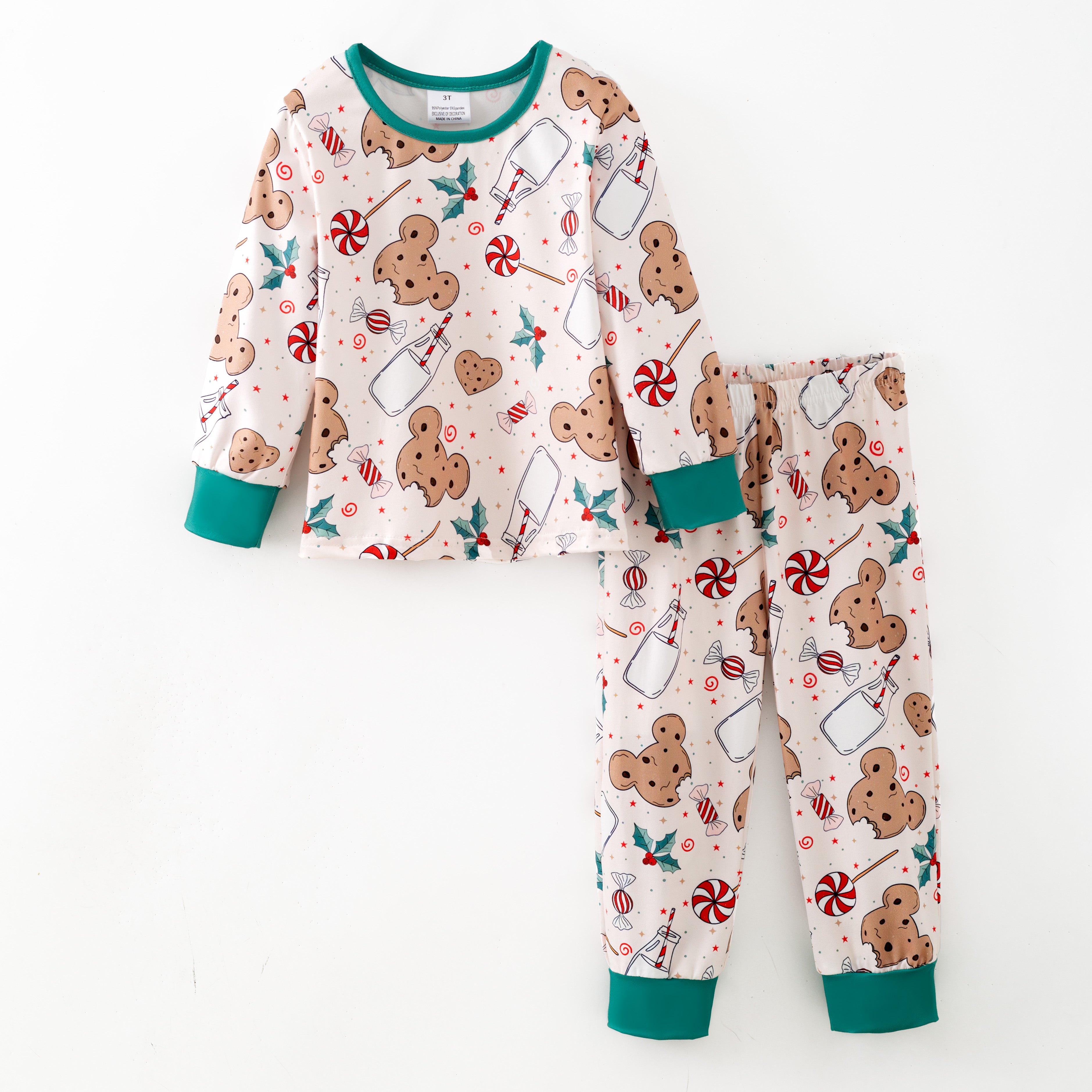 （Pre Order,Prepack Zone）Girls Christmas Print Pajamas（Mix Size）