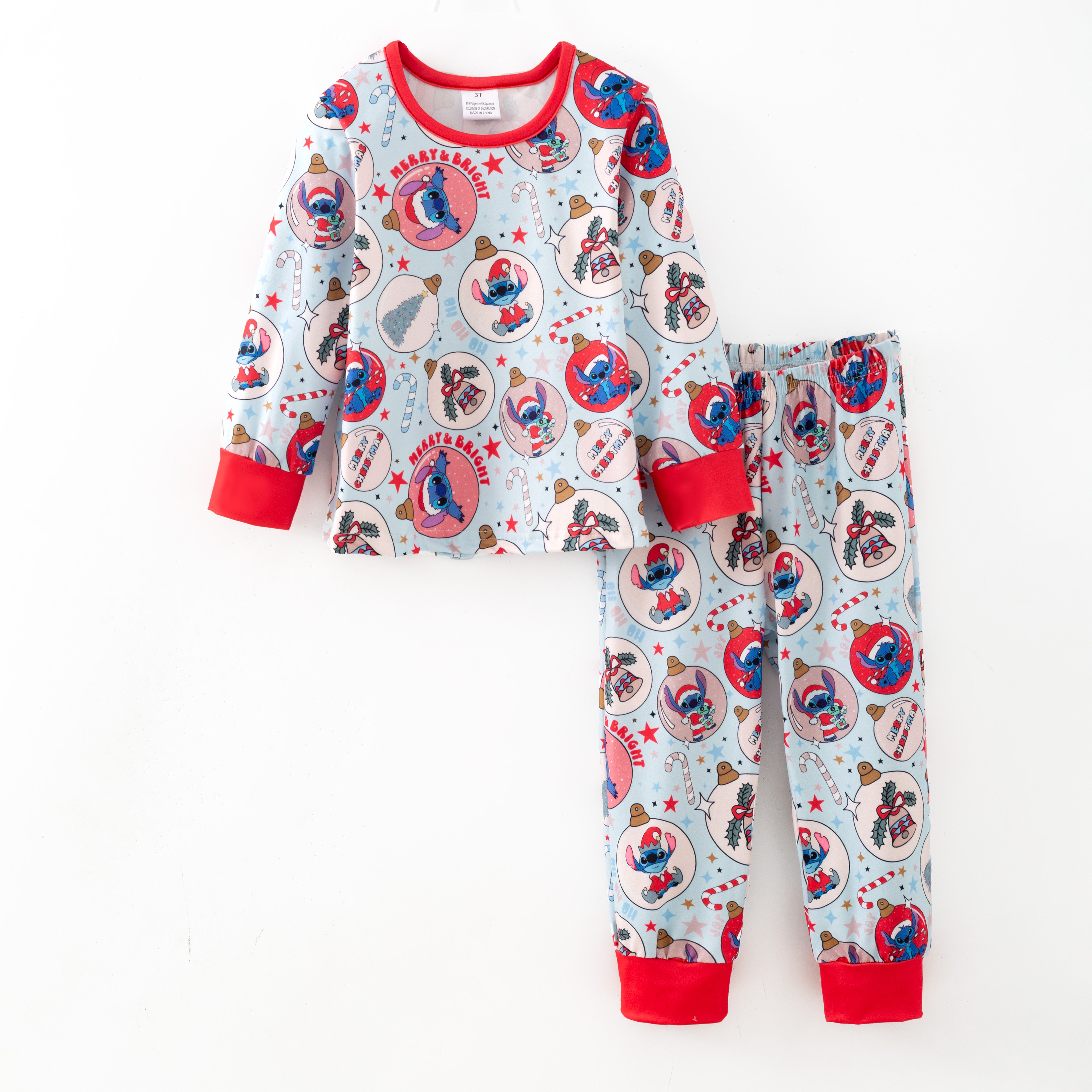 （Pre Order,Prepack Zone）Girls Christmas Print Pajamas（Mix Size）