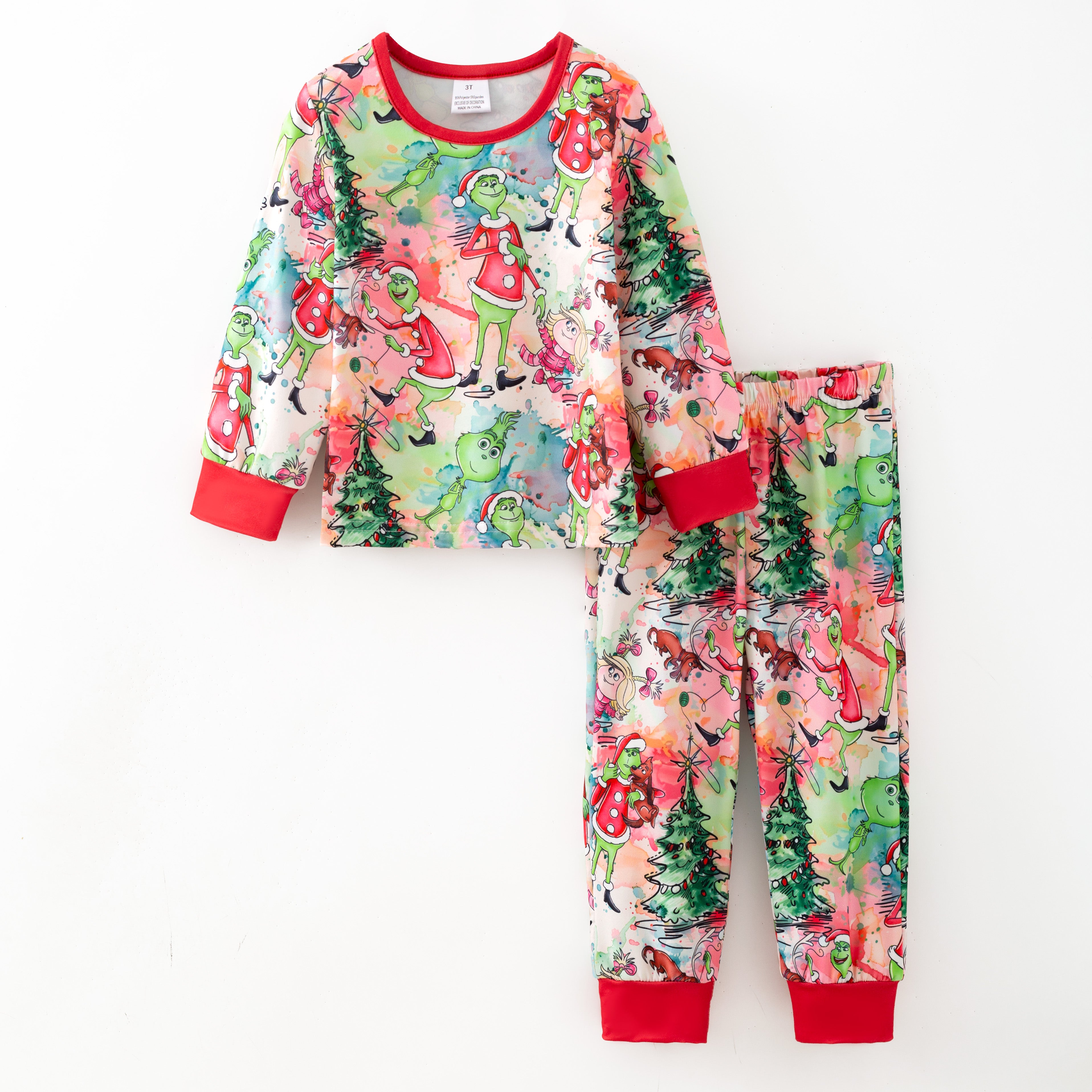 （Pre Order,Prepack Zone）Siblings Christmas Print Pajamas（Mix Size）