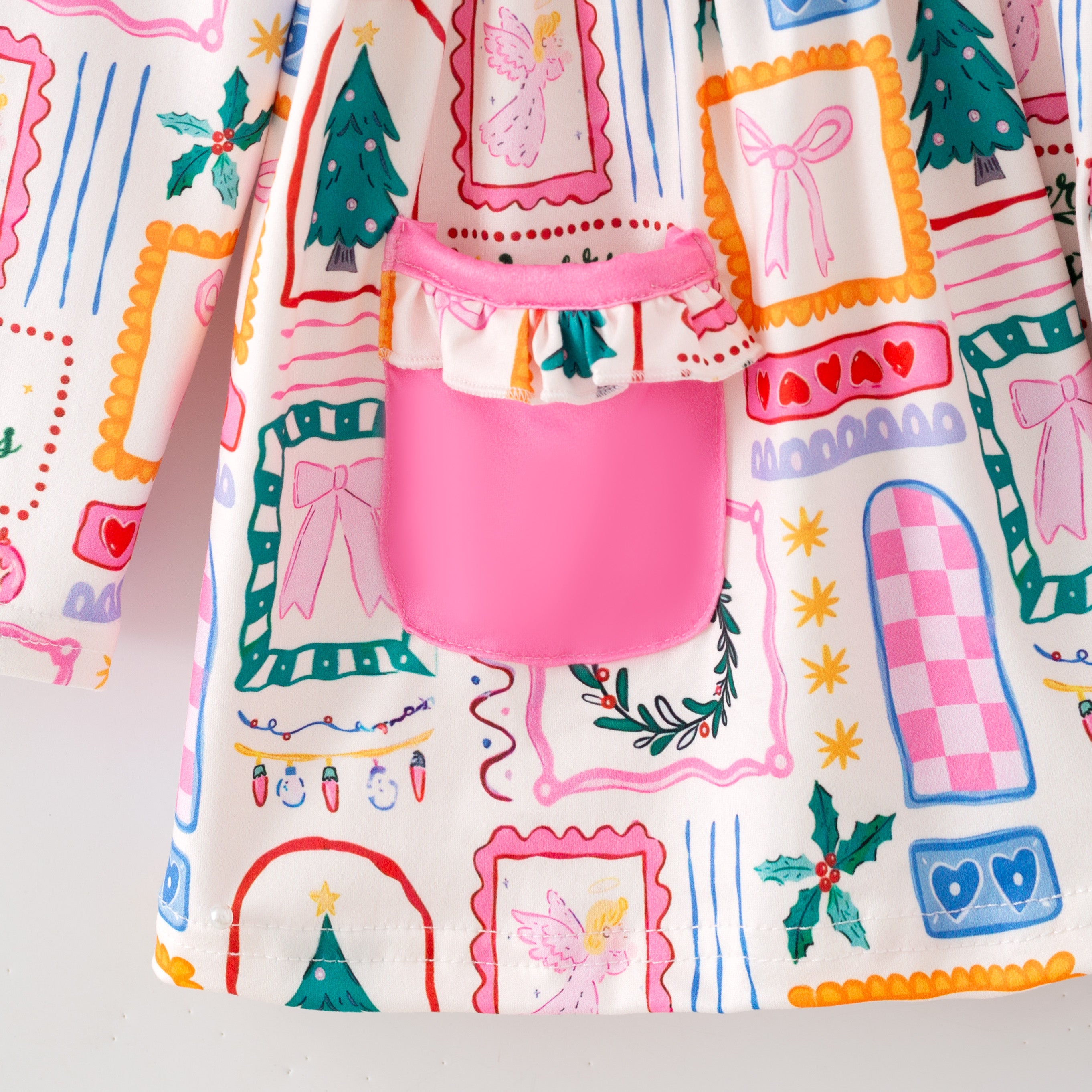 （Pre Order,Prepack Zone）Girls Christmas Print Set&Dress（Mix Size）